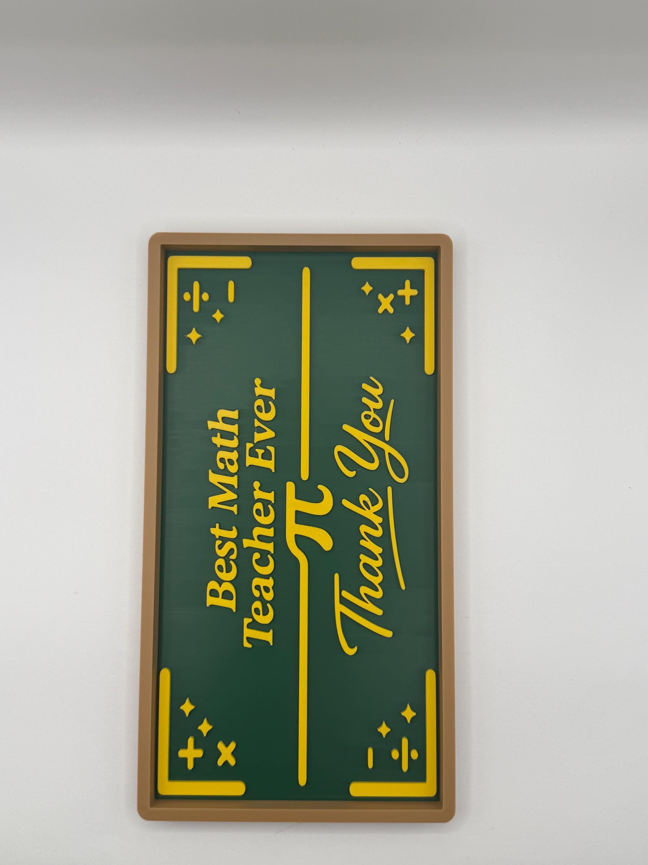 Best Math Teacher Thank You Desk Tray Gift - 3D Printed Organizer - Pi Symbol Decor - Classroom Desk Caddy - Staff Appreciation Present - image 4