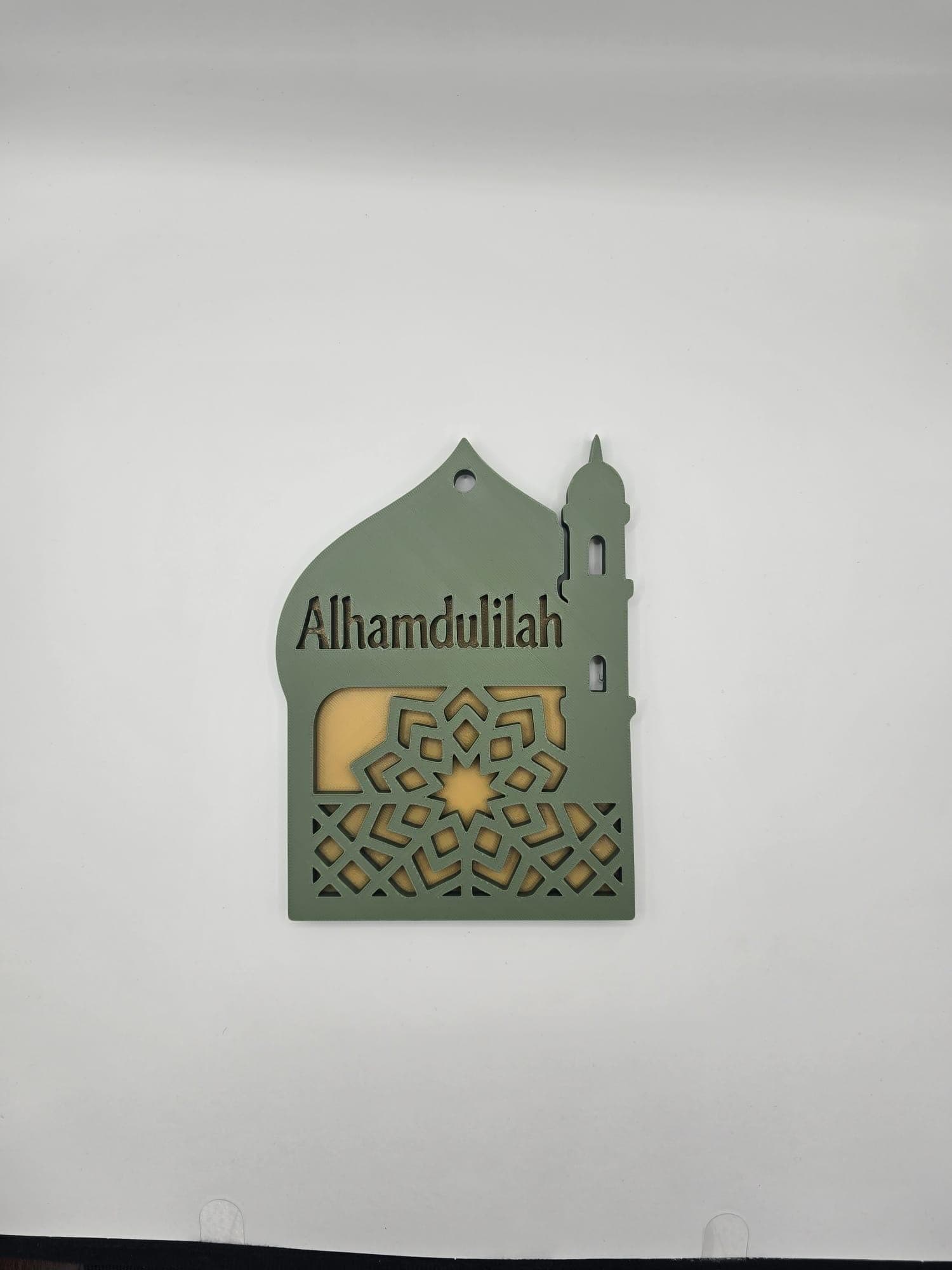 Alhamdulillah Mosque Decor, Islamic Home, Muslim Art Plaque, Tabletop Spiritual Decor - image 4