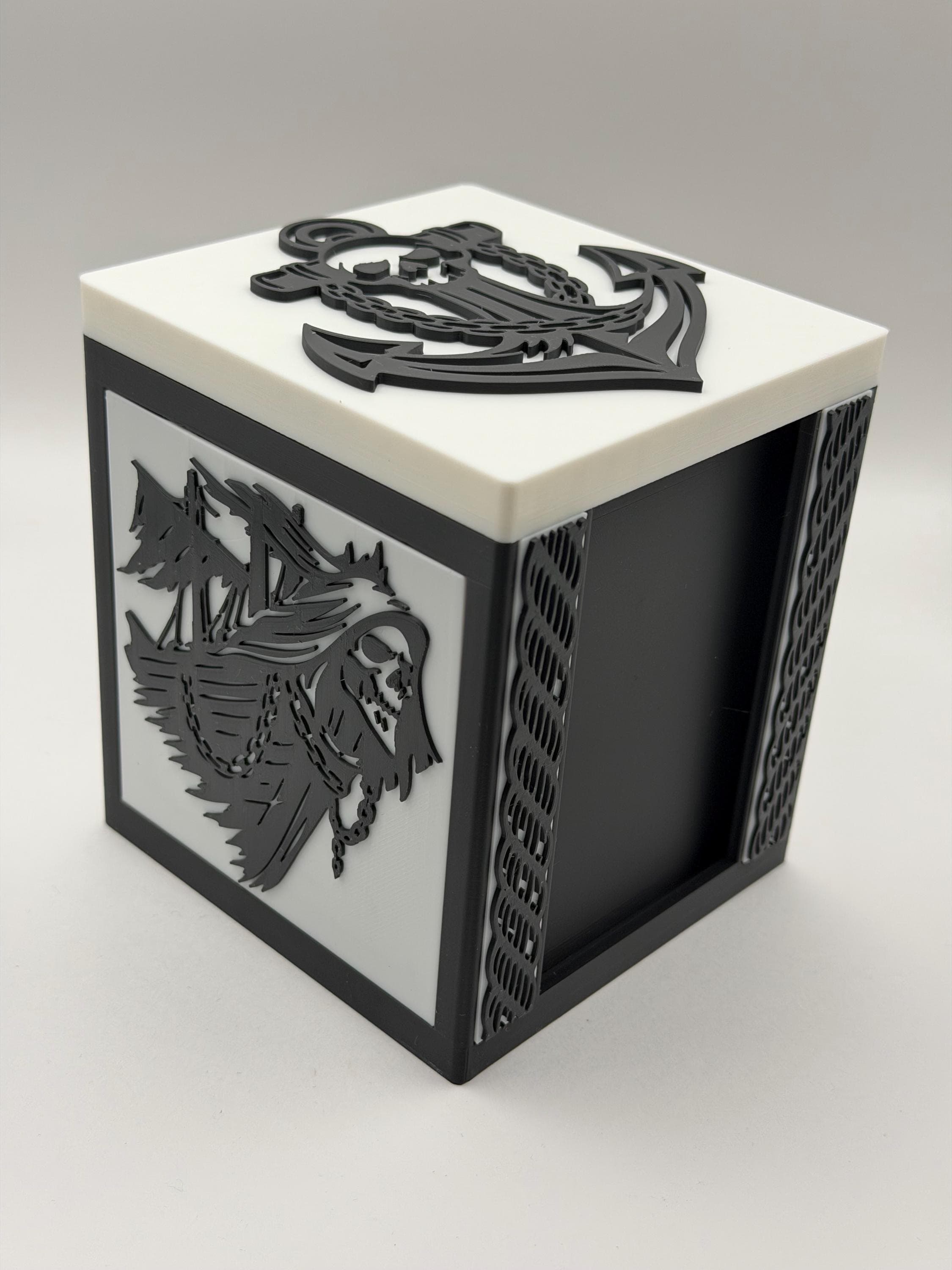 MTG EDH Deck Box | Pirate Theme Deck Box  Commander Showcase Display Slot with Toploader | Magnetic Top Fantasy Gaming Cards Organizer - image 4