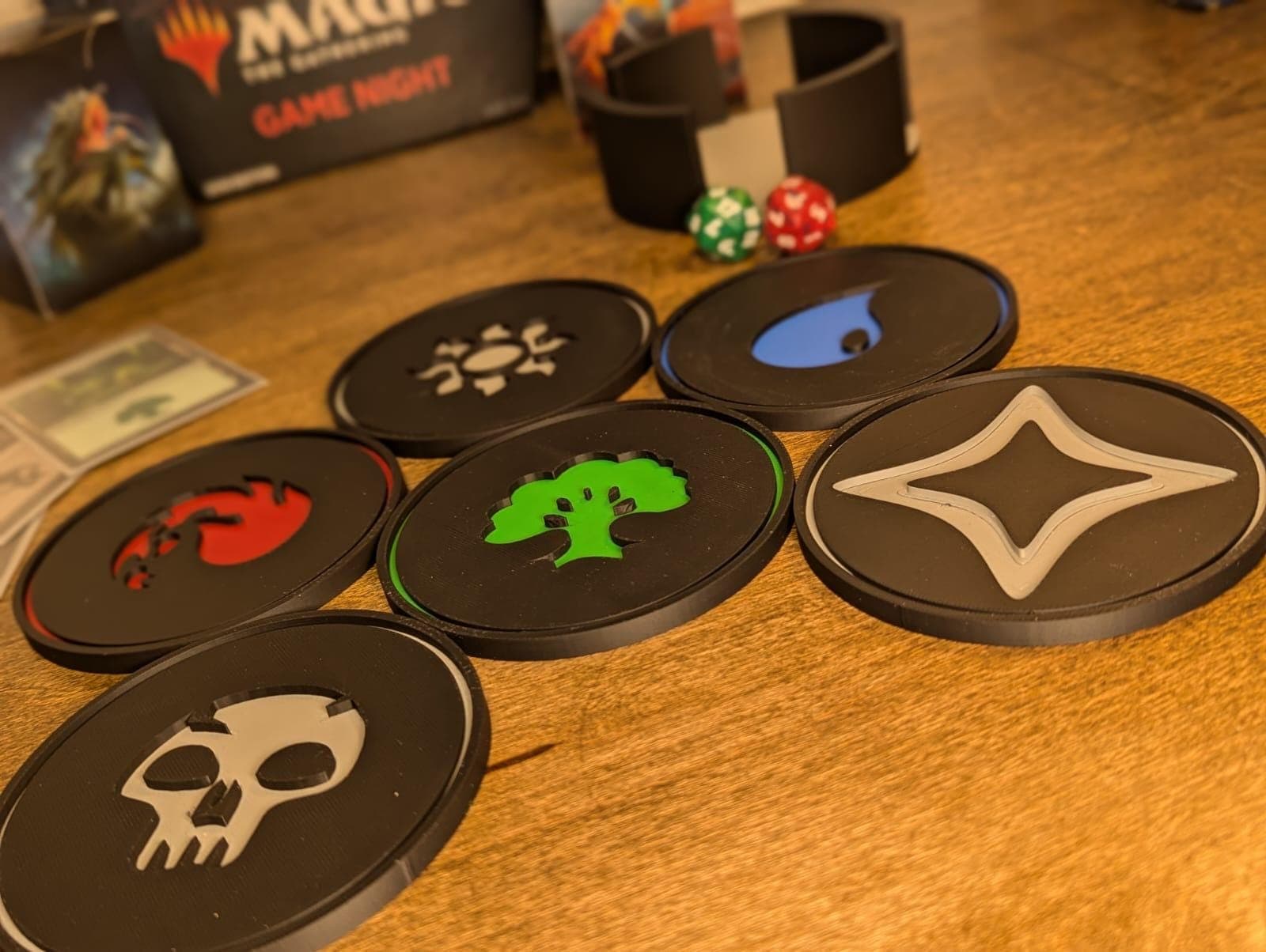 Bring Magic to Your Tabletop with this Set of 6 - Magic The Gathering Inspired Mana Coasters - Great Gift for Gamers! - image 5
