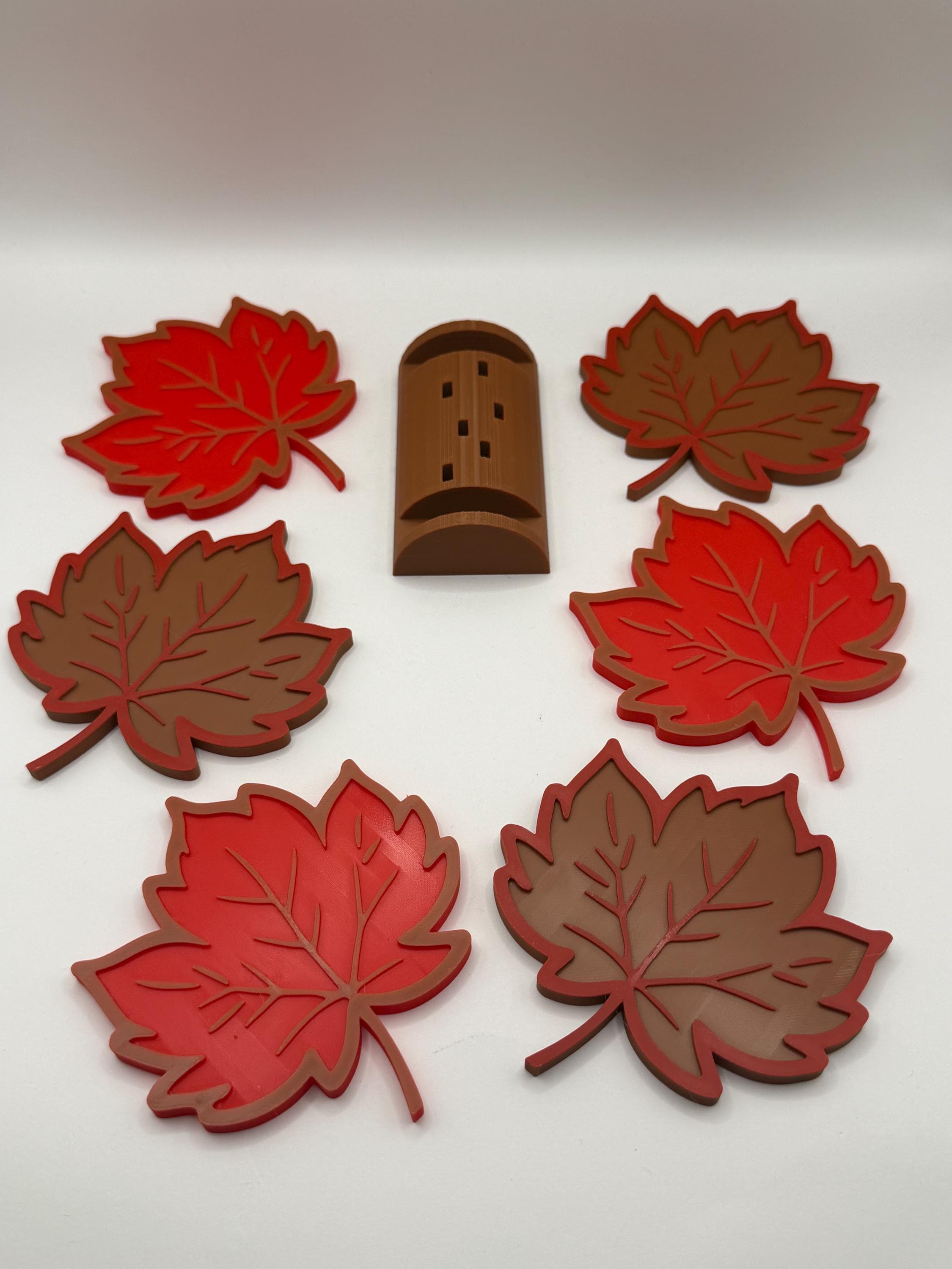 Fall Leaf Coasters | Autumn Decor | Maple Leaf Drink Coasters | 6 Piece Set | Rustic Fall Table Decor | Housewarming Gift - image 3