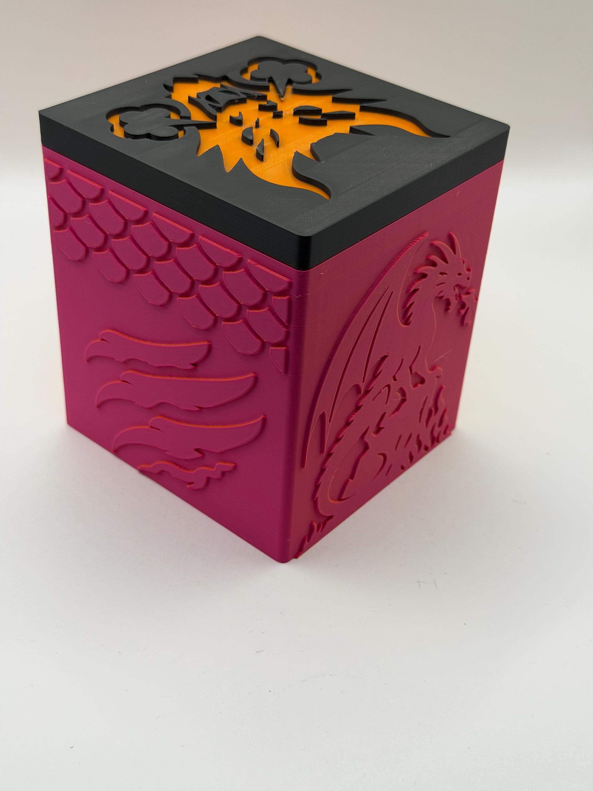 MTG EDH Deck Box | Dragon Theme Deck Box  Commander Showcase Display Slot with Toploader | Magnetic Top Fantasy Gaming Cards Organizer - image 5