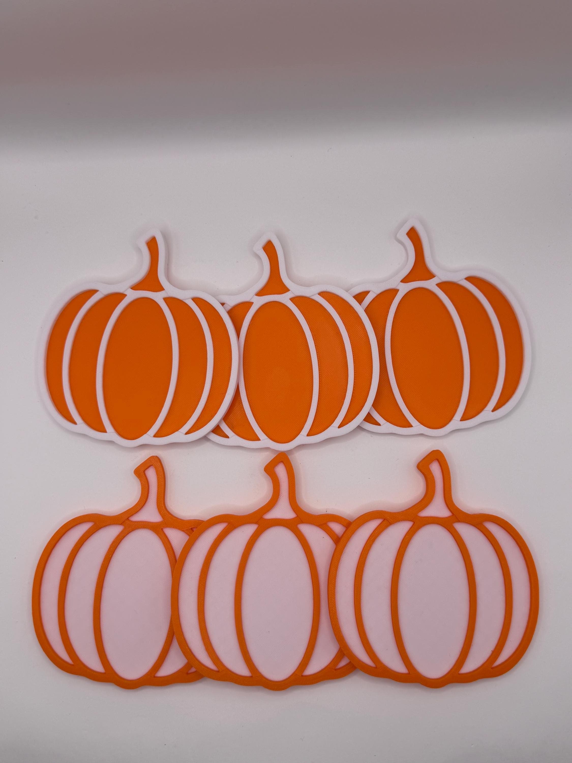 Pumpkin Coaster Set (6 pcs) - 3D Printed Fall Decor, Autumn Drinkware, Cute Thanksgiving Hostess Gift - image 3