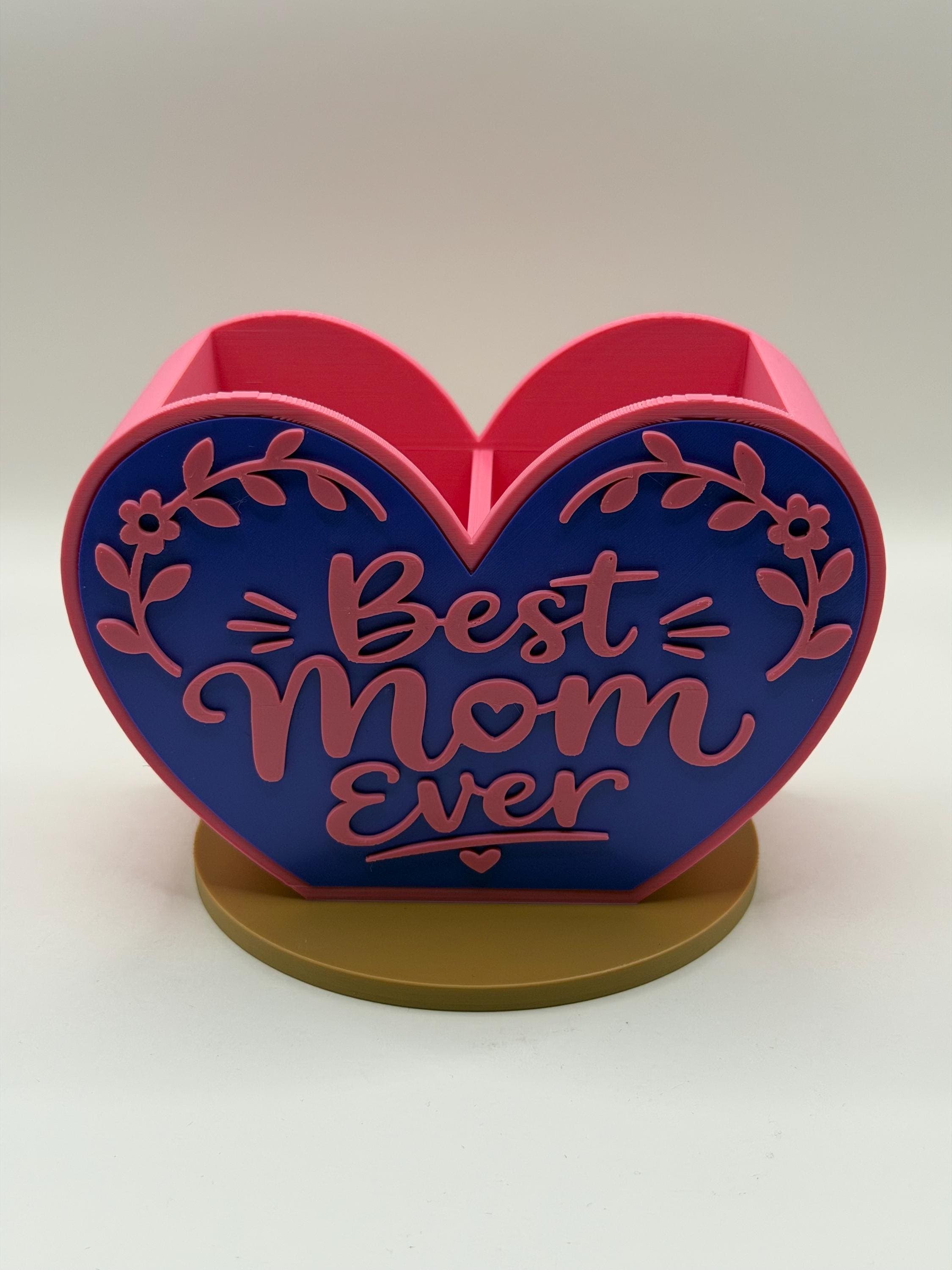 Best Mom Ever Heart Desk Organizer - Pen Caddy - Mother’s Day Gift - image 4