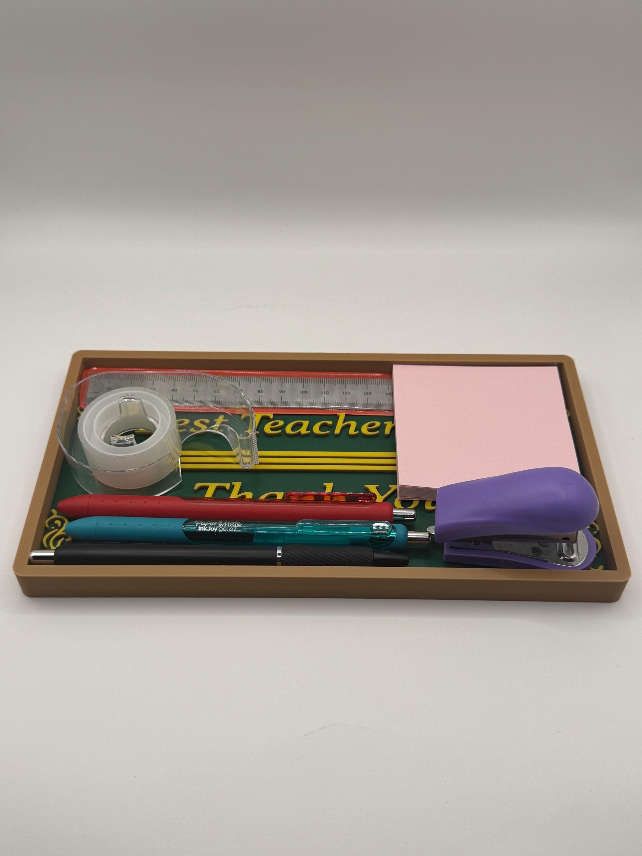 Best Teacher Ever Desk Valet Tray - Teacher Gift - 3D Printed Catchall Organizer - Classroom Decor - image 5
