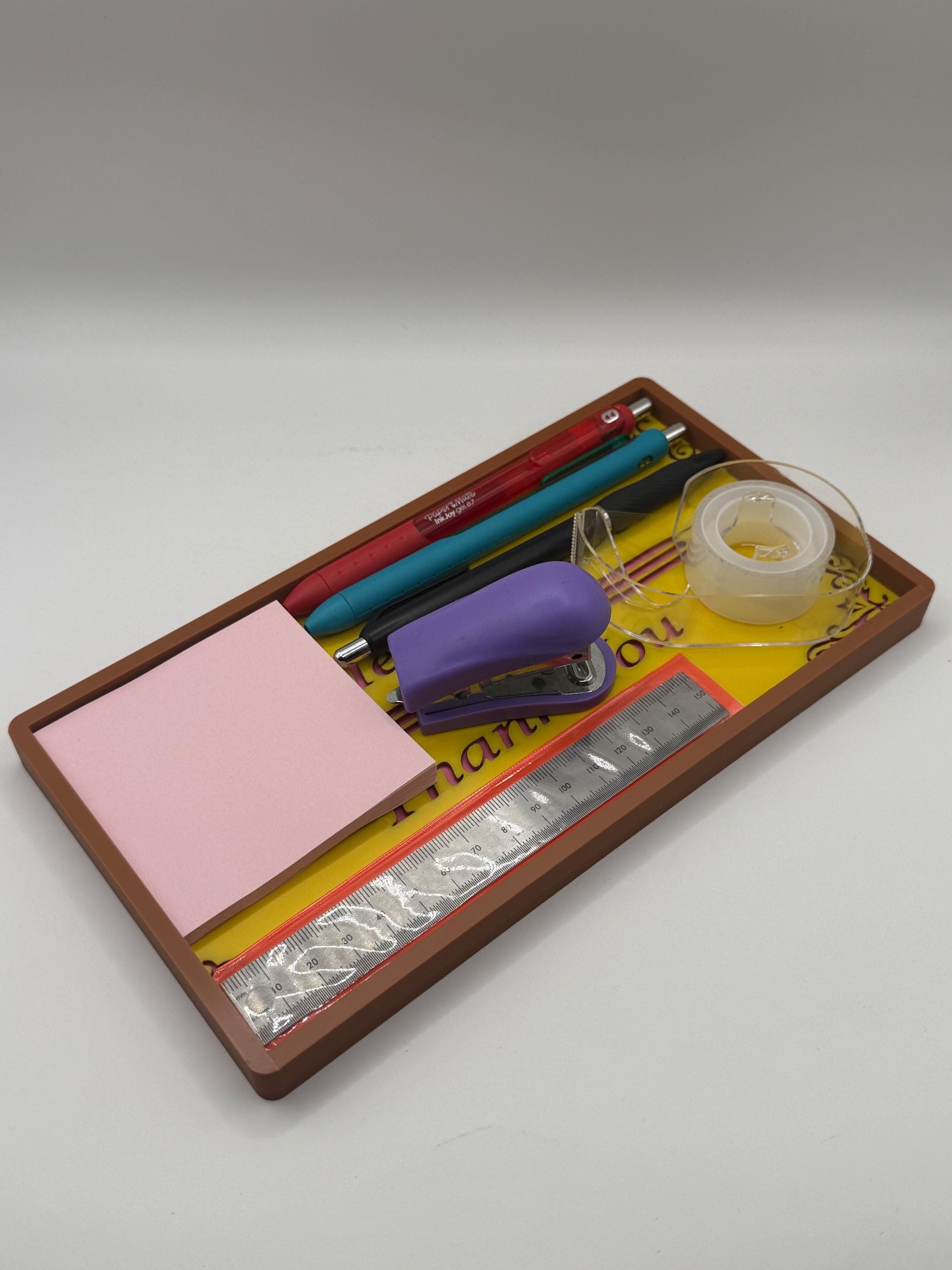 Best Teacher Ever Valet Tray Gift for Desk - Teachers Day Desk Organizer - Teacher Appreciation Gift - image 5