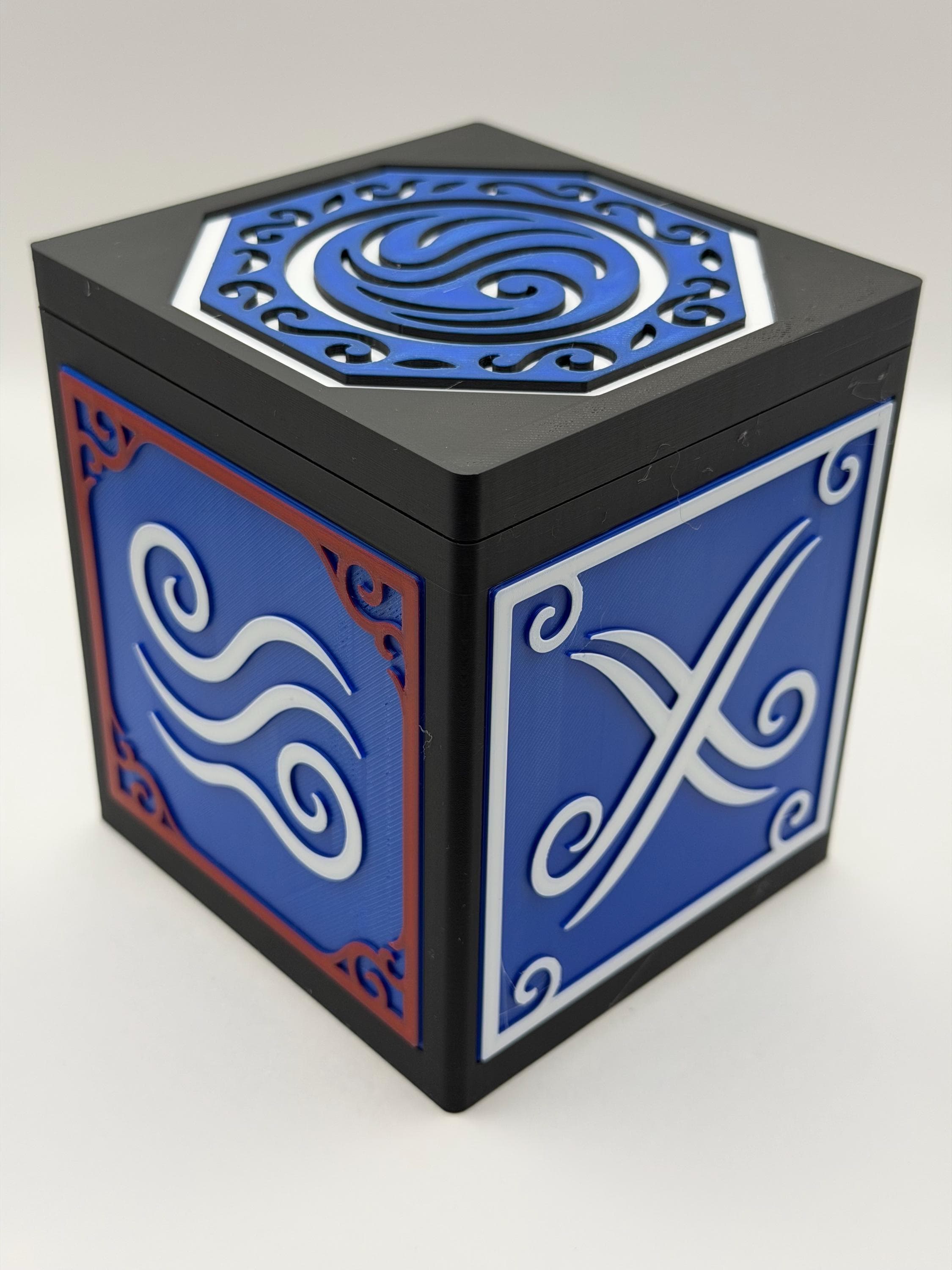 MTG EDH Air Elemental Theme Deck Box | TCG Commander Showcase Display Slot with Toploader | Magnetic Top Fantasy Gaming Cards Organizer - image 5