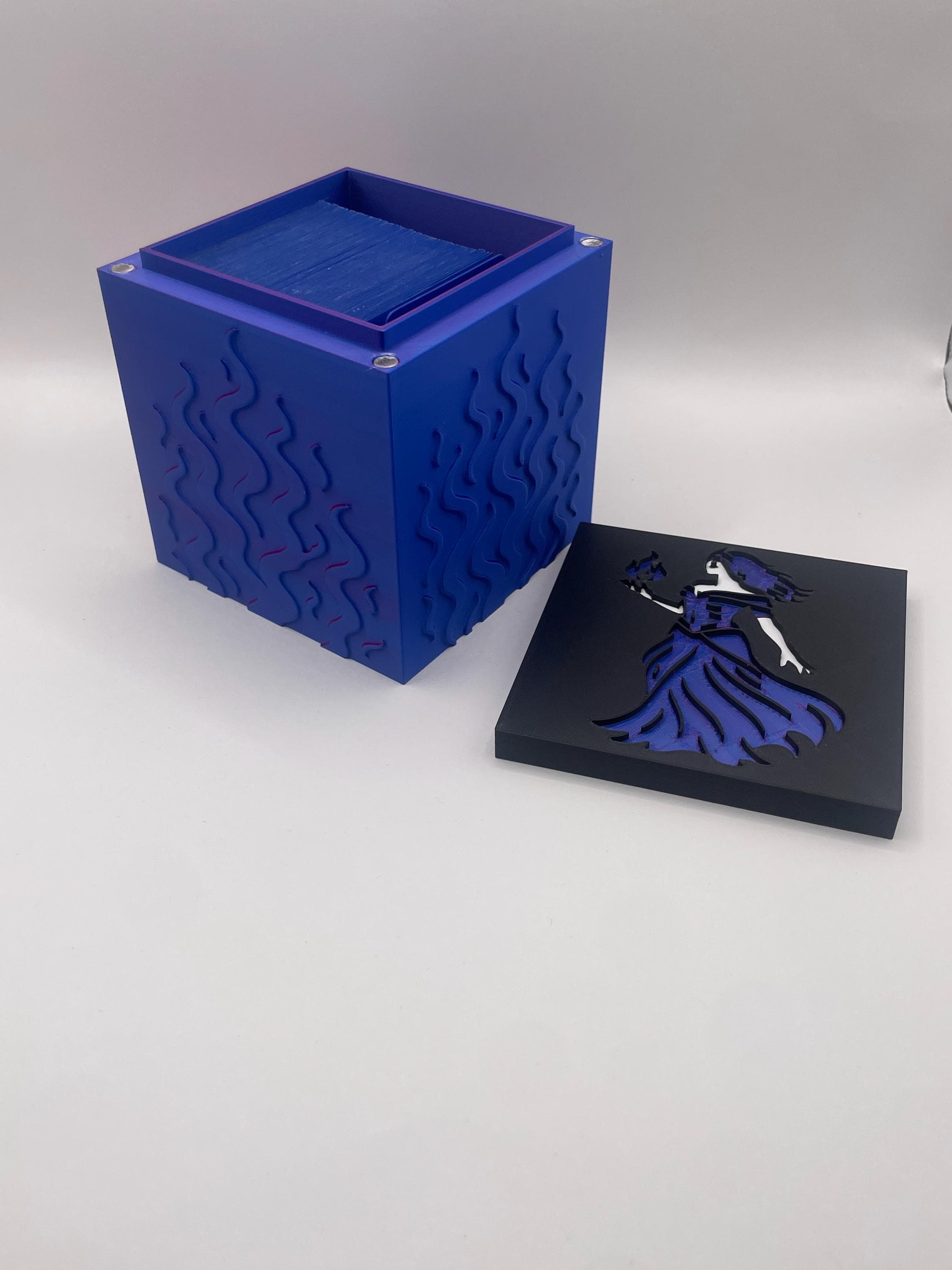 MTG EDH Liliana Art Commander Deck Box with Commander Showcase Slot, 3D Printed Magnetic Card Storage Box, Mythic Creatures Cards Organizer - image 3