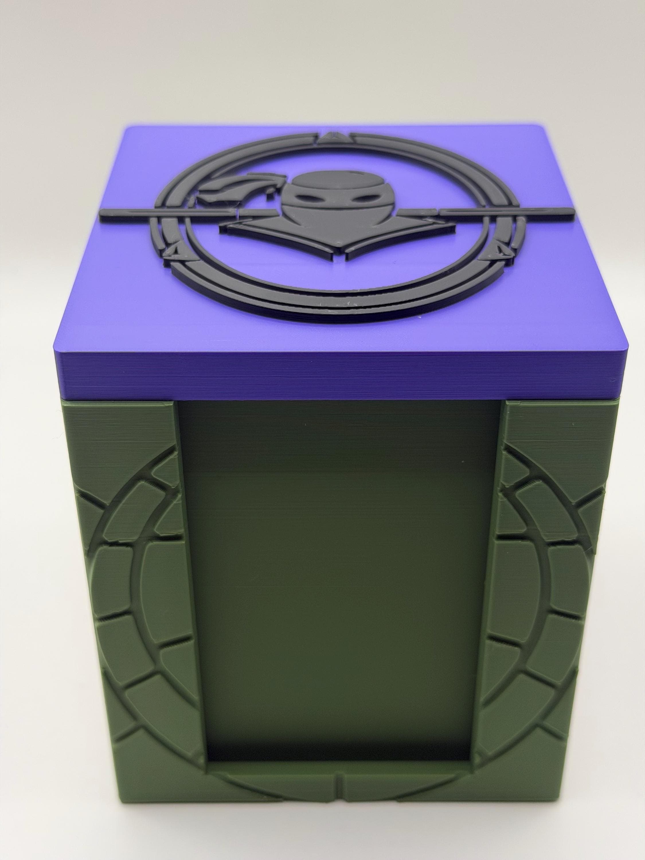 MTG EDH Deck Box | Purple Ninja Theme Deck Box Commander Showcase Display Slot with Toploader | Magnetic Top Gaming Cards Organizer - image 3