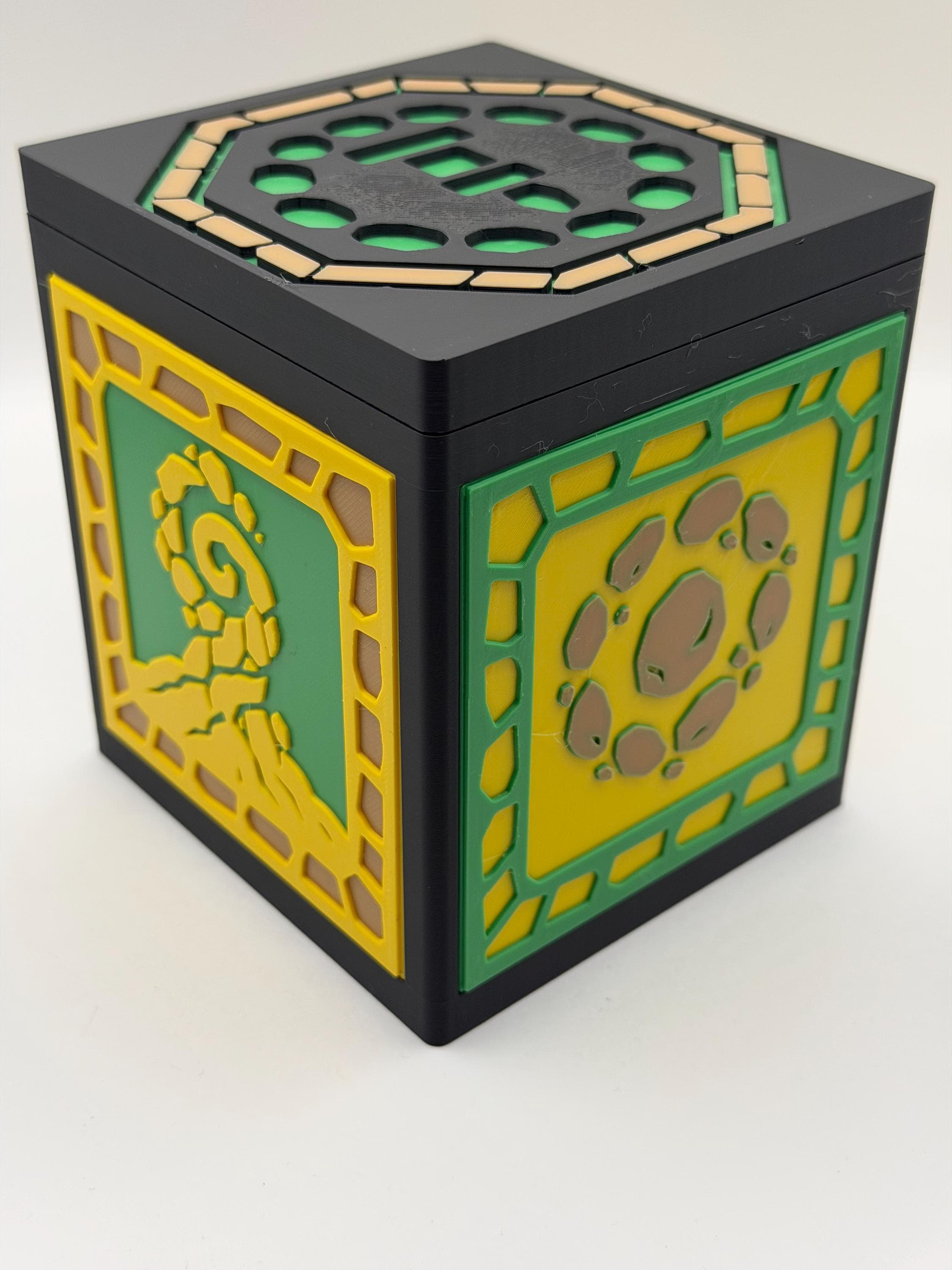 MTG EDH Earth Elemental Theme Deck Box | TCG Commander Showcase Display Slot with Toploader | Magnetic Top Fantasy Gaming Cards Organizer - image 5