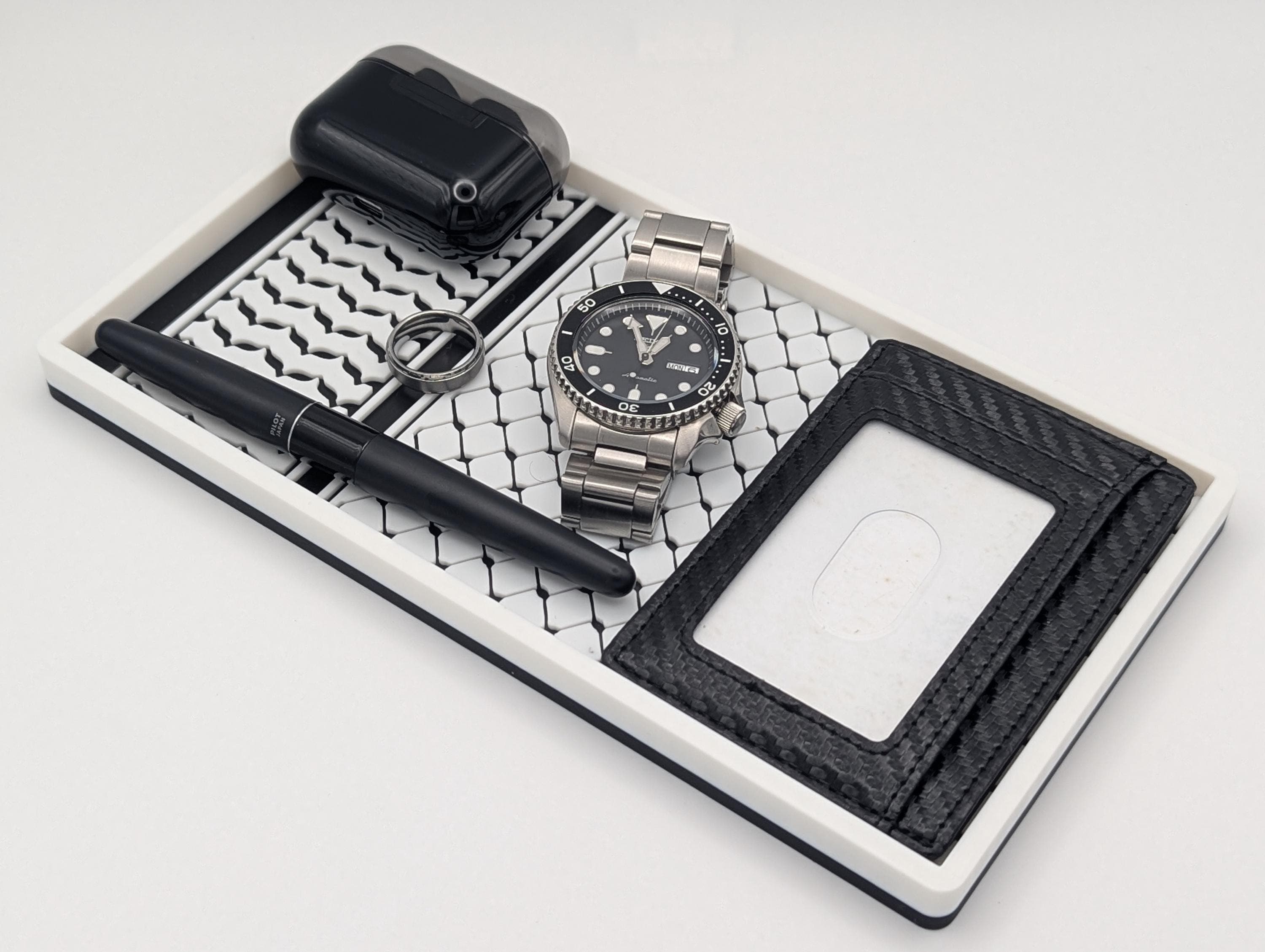 Keffiyeh Valet Tray | Modern Geometric Desk Organizer | Everyday Carry Tray | Unique Palestinian Design Gift