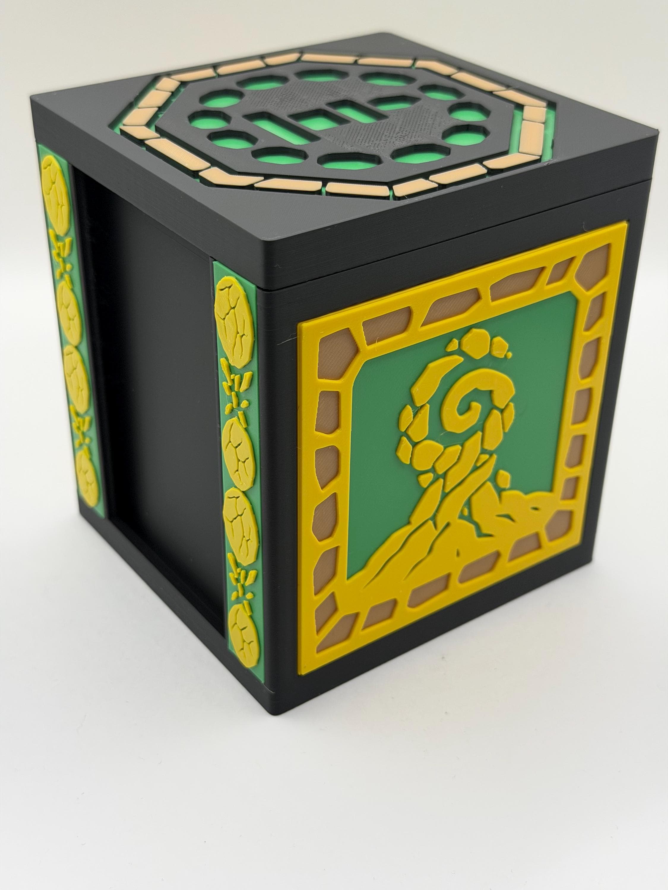 MTG EDH Earth Elemental Theme Deck Box | TCG Commander Showcase Display Slot with Toploader | Magnetic Top Fantasy Gaming Cards Organizer - image 4