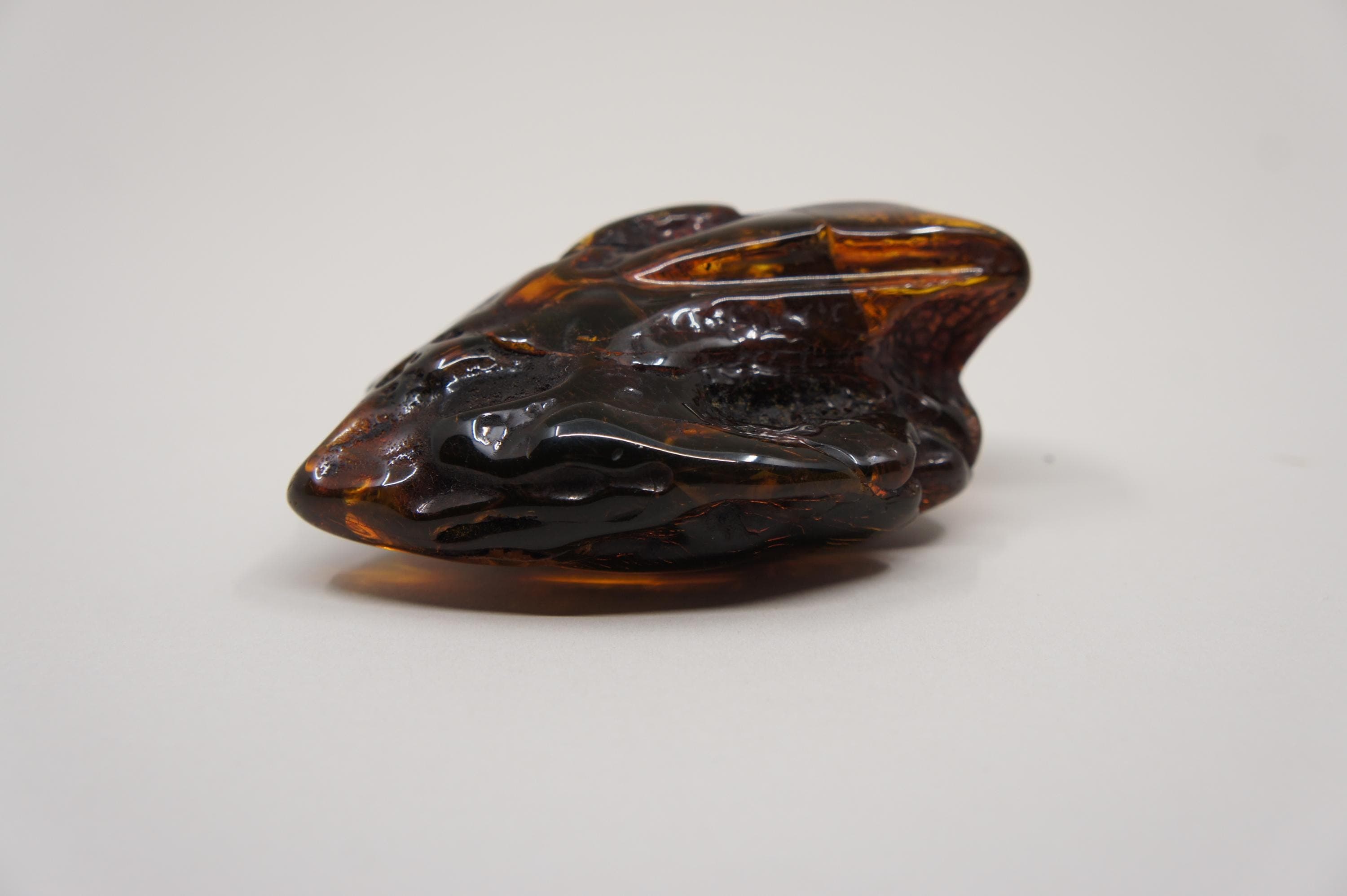 Natural Baltic Amber Stone: Large Black Inclusion Gemstone (75g / 2.64oz) #2499 - image 4
