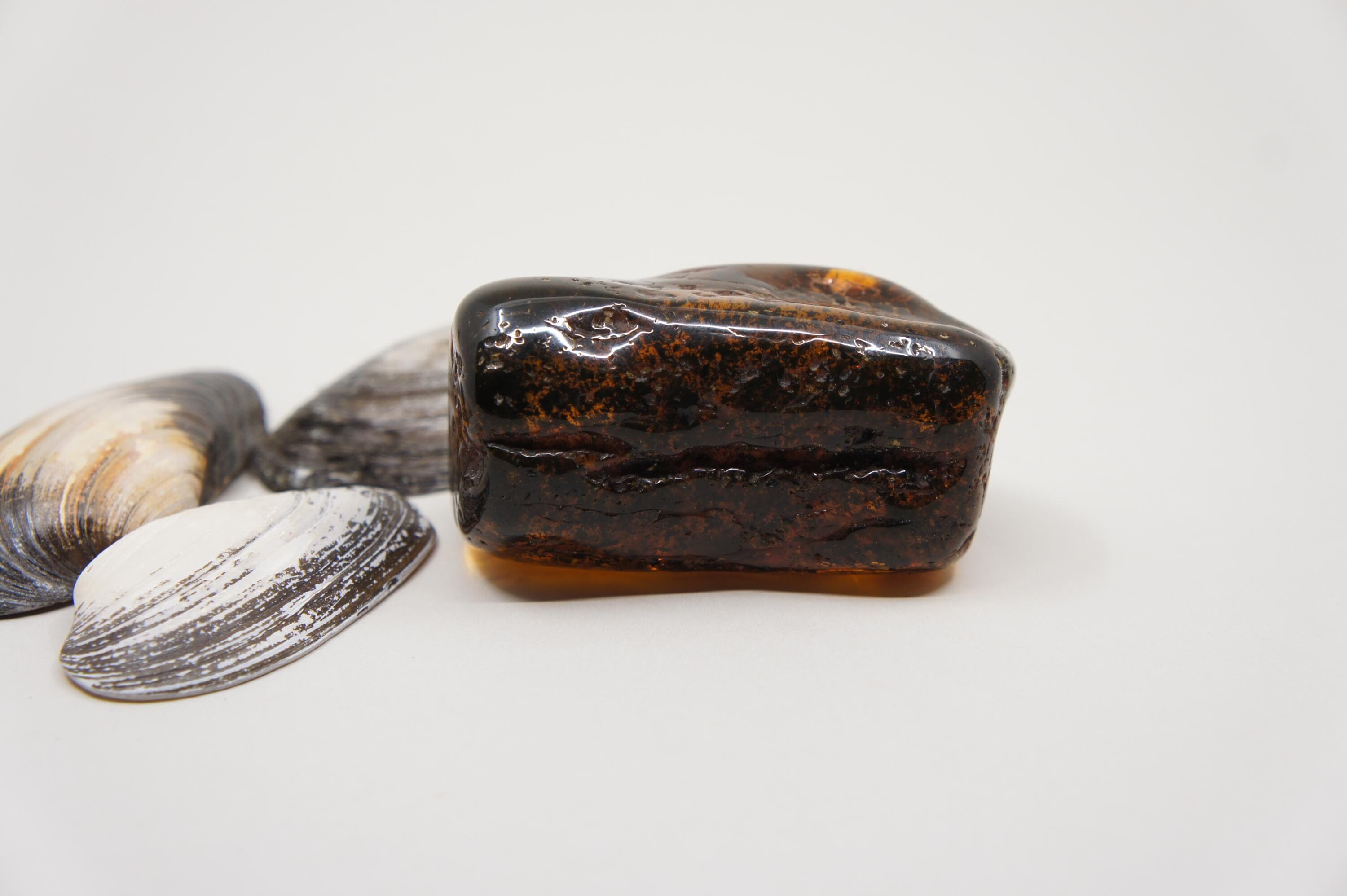 Natural Baltic Amber Stone, Rectangle Gem, Inclusion, Unique Amber Gift (89 g /3.13 oz), #1836 - image 5