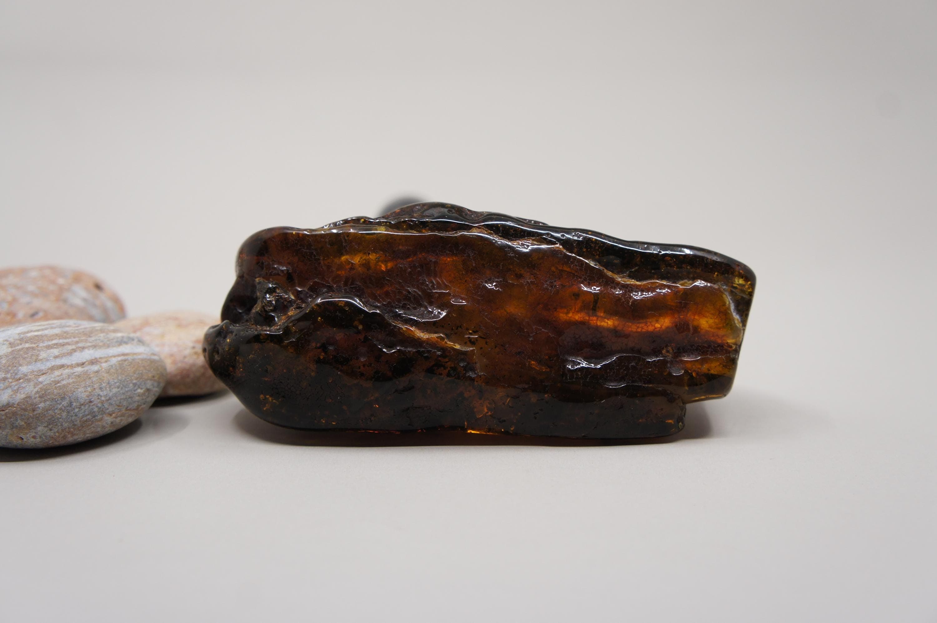 Natural Baltic Amber Stone: Rectangle Inclusion Gem, Collectible Souvenir 159 g /5.60 oz/ #2622 - image 5