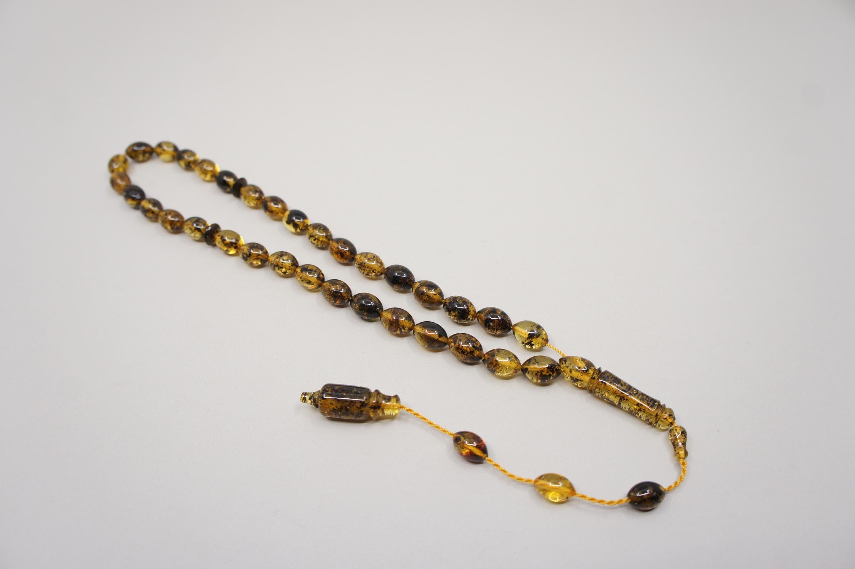 Islamic Natural Baltic Amber Prayer 33 0live Beads, Muslim Tasbih Misbaha Rosary, Handmade #2738 - image 4