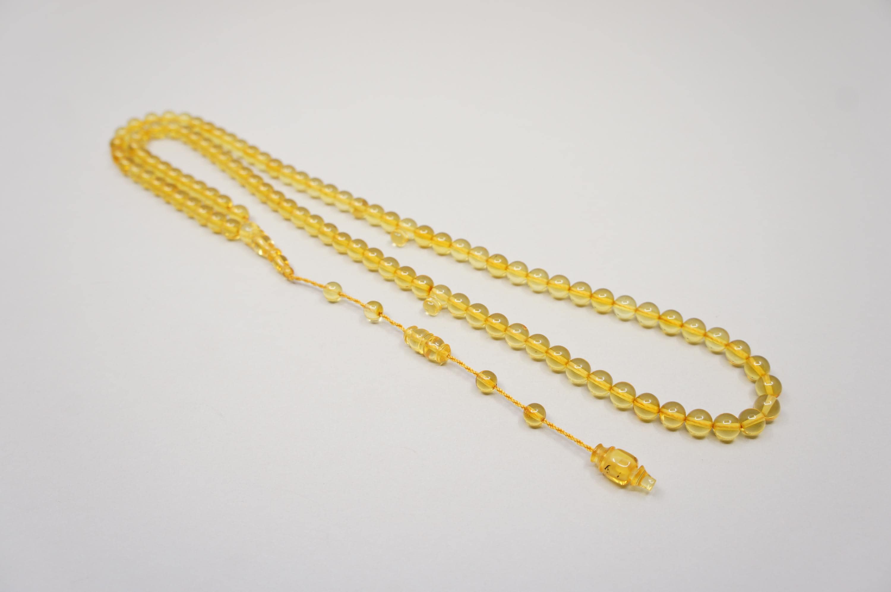 Baltic Amber Islamic Prayer 99 Round Beads: Handmade,  Muslim Tasbih Misbaha Rosary #2556 - image 5