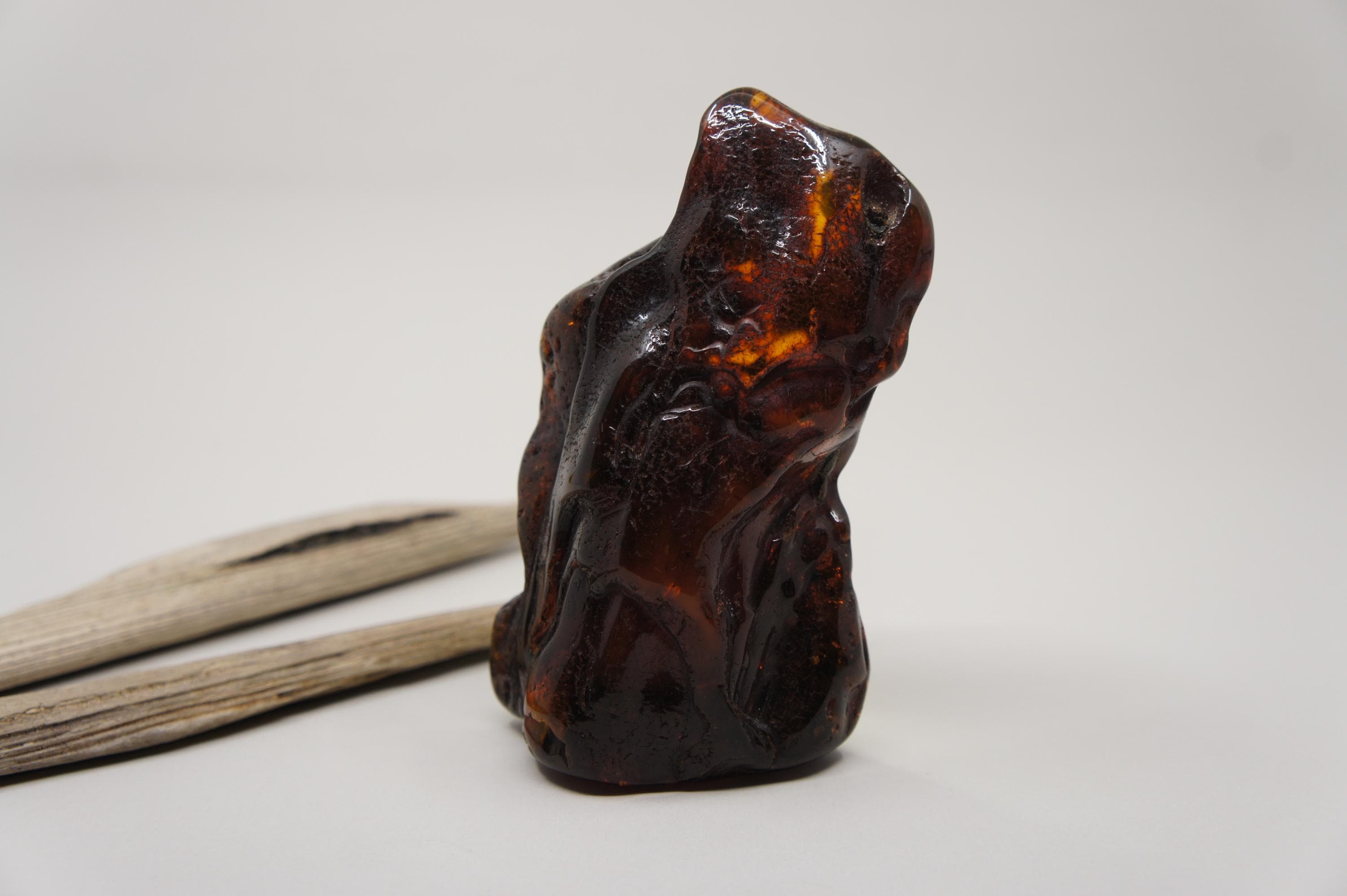 Large Clear Inclusion Baltic Amber Stone, Unique Rectangle Gem, 170 g/5.99 oz/ #2630 - image 3