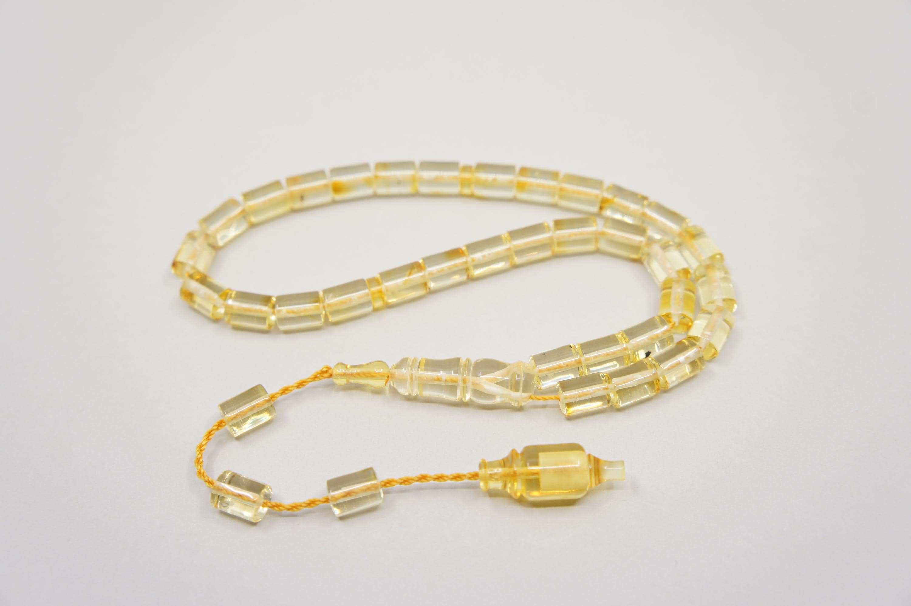 Islamic Natural Baltic Amber Prayer 33 Capsule Beads, Handmade, Muslim Tasbih Misbaha Rosary #2386 - image 5