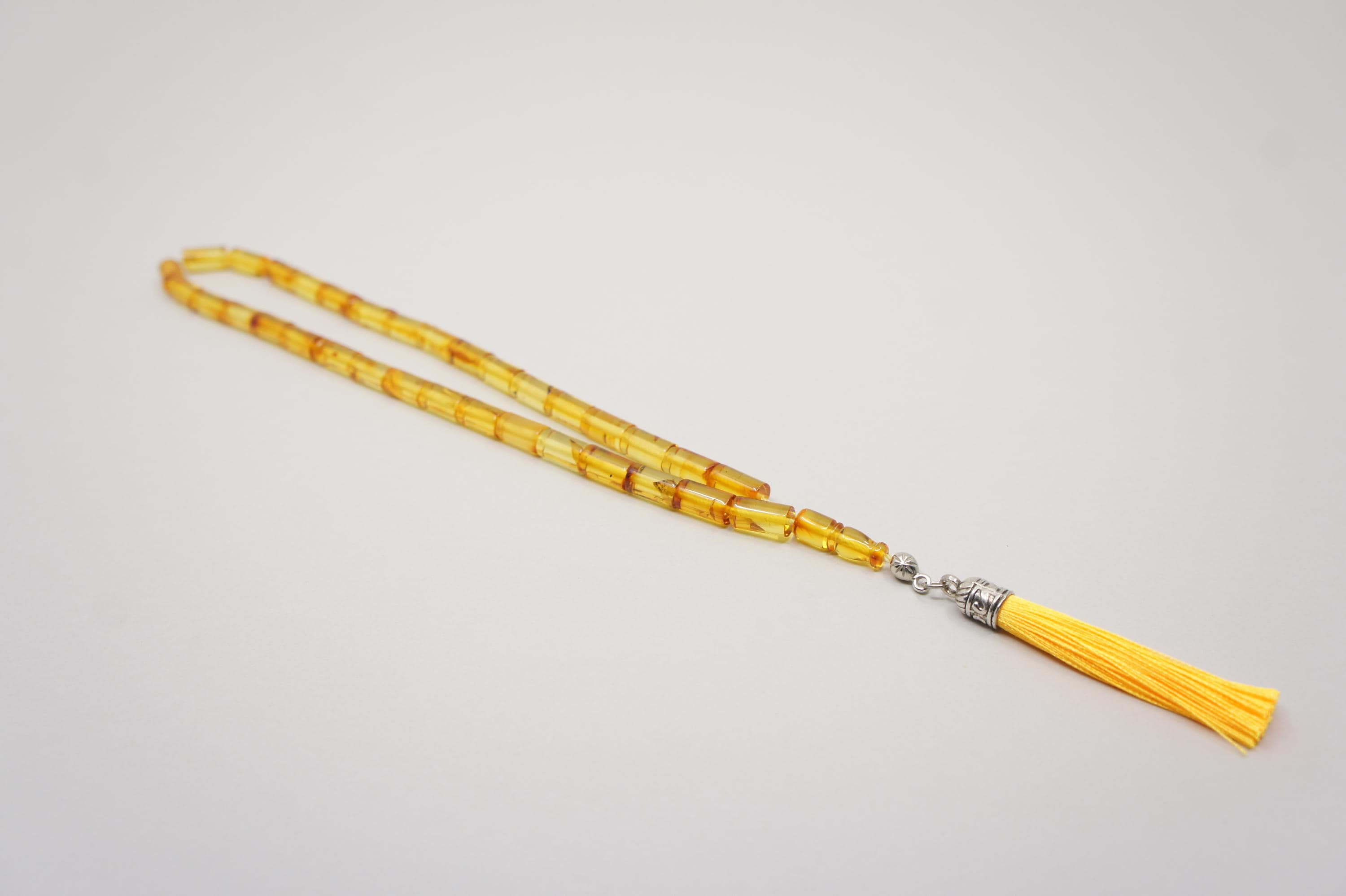 Islamic Natural Baltic Amber Prayer 33 Capsule Beads, Handmade, Muslim Tasbih Misbaha Rosary #2172 - image 4