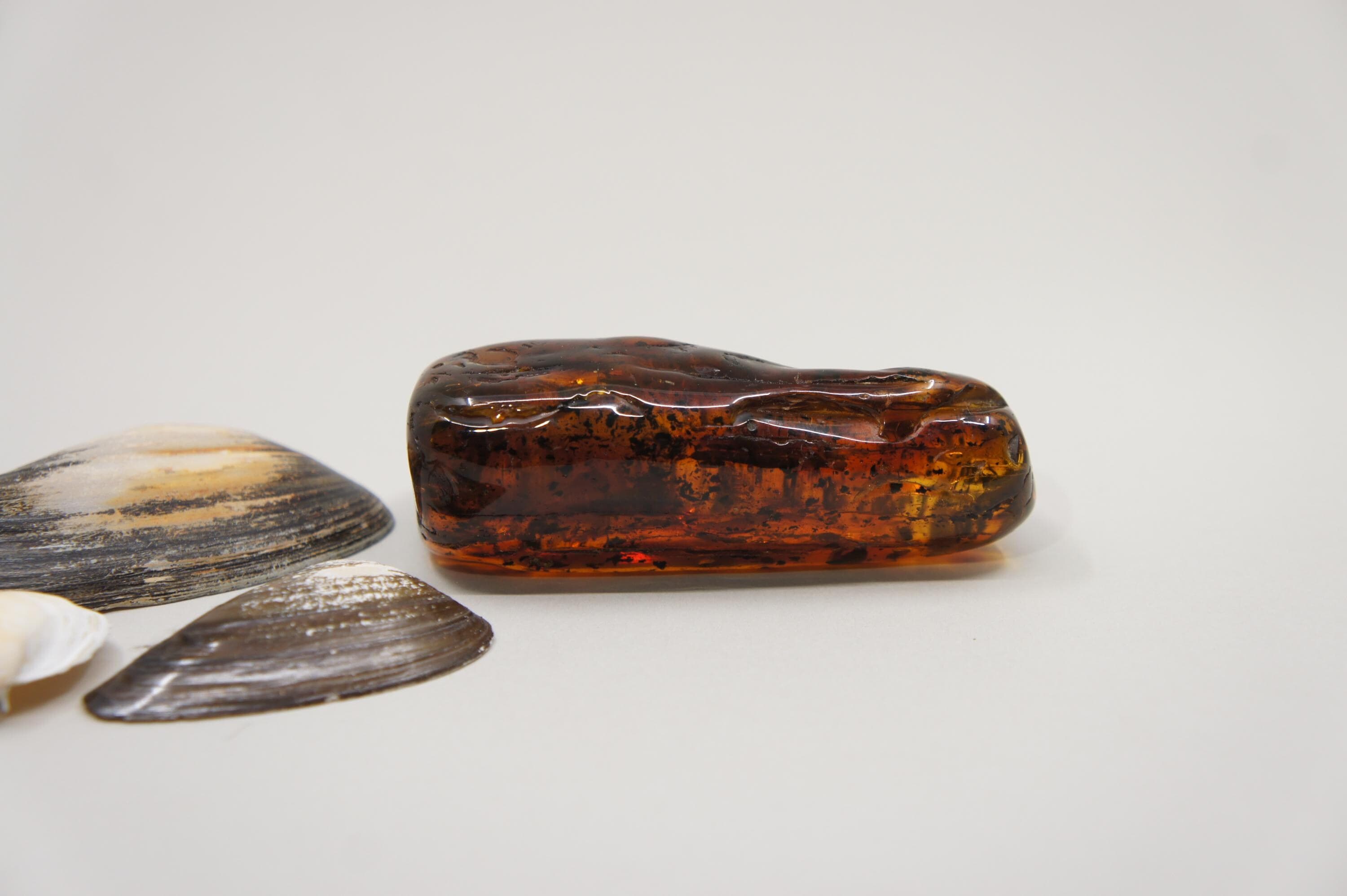 Natural Baltic Amber Stone: Rectangle, Gem, Inclusion, Unique Stone  85 g (2.99 oz) #1905 - image 4
