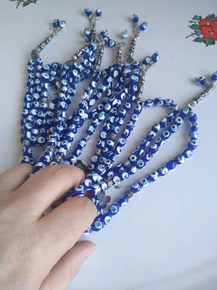 1 Evil eye komboloi, greek komboloi, wedding favor, evil eye wedding komboloi, turkish nazar - image 4