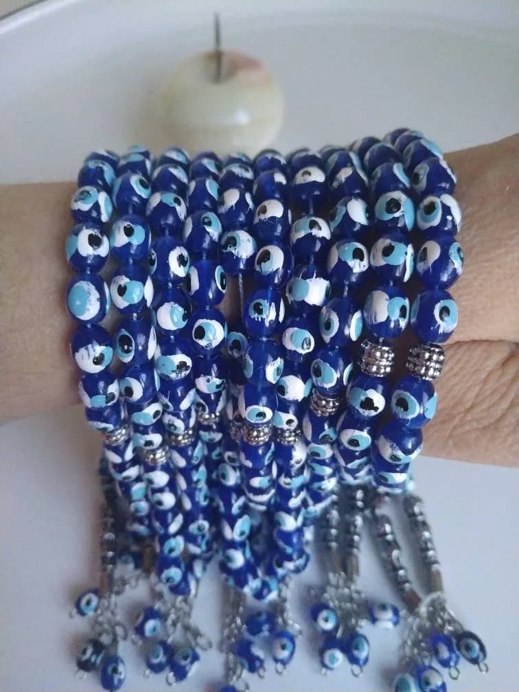 1 Evil eye komboloi, greek komboloi, wedding favor, evil eye wedding komboloi, turkish nazar - image 5
