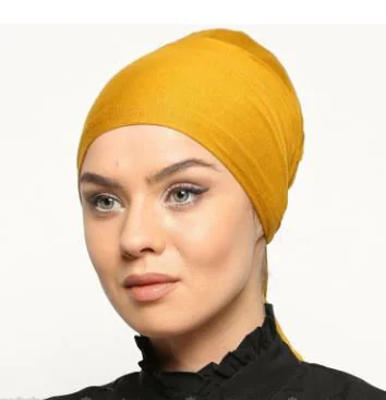 Mustard Underscarf & No Slip Headband-All In One Hat-Great under tichel,head scarves, chemo,head coverings , hijab,  headpiece