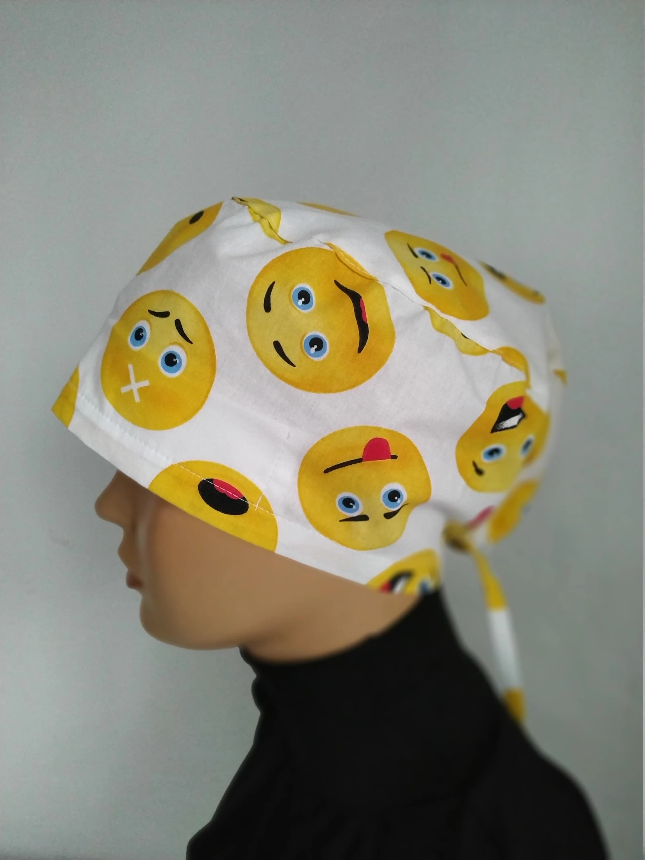 Surgical woman Cap - emoji surgical hat l nurse gift - nurse cap - unisex cap - image 3