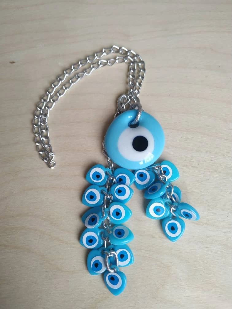1 pcs Rearview car mirror charm, evil eye keychain, Nazar Bead, Bag Charm Keyring,Turkish evil eye, evil eye car mirror ornament , car gift