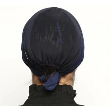 Dark Blue underscarf, No Slip Headband- All In One Hat- Great under tichel,head scarves, chemo,head coverings, hijab headpiece bun - image 3