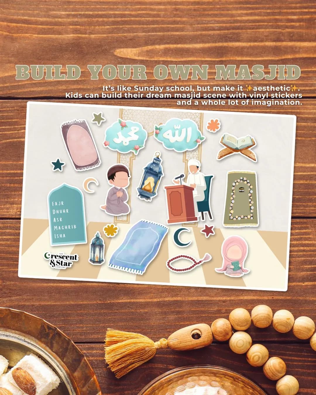Islamic Sticker Activity for Kids: Build Your Own Masjid