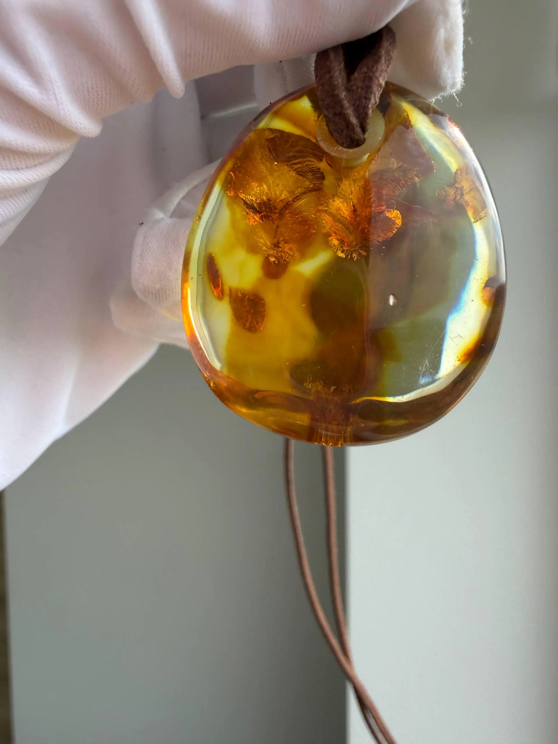 Large Natural Baltic Amber Pendant Necklace, Statement Amber Jewelry, Genuine Amber Stone, Handmade Organic Necklace, Unique Gift for Her - image 3