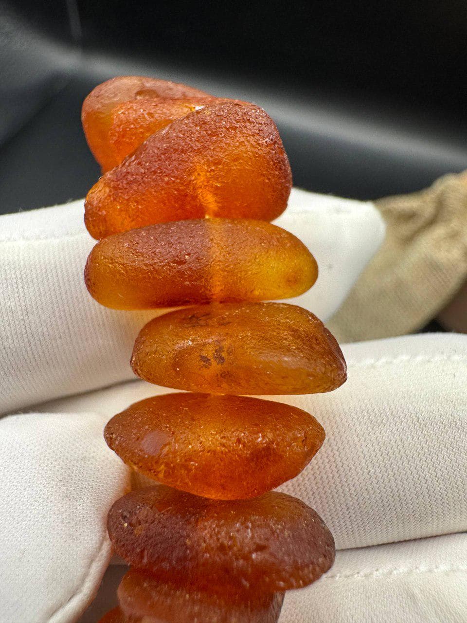 Raw Baltic Amber Bracelet • Honey Cognac, Pain Relief (8.5 inch) - image 4