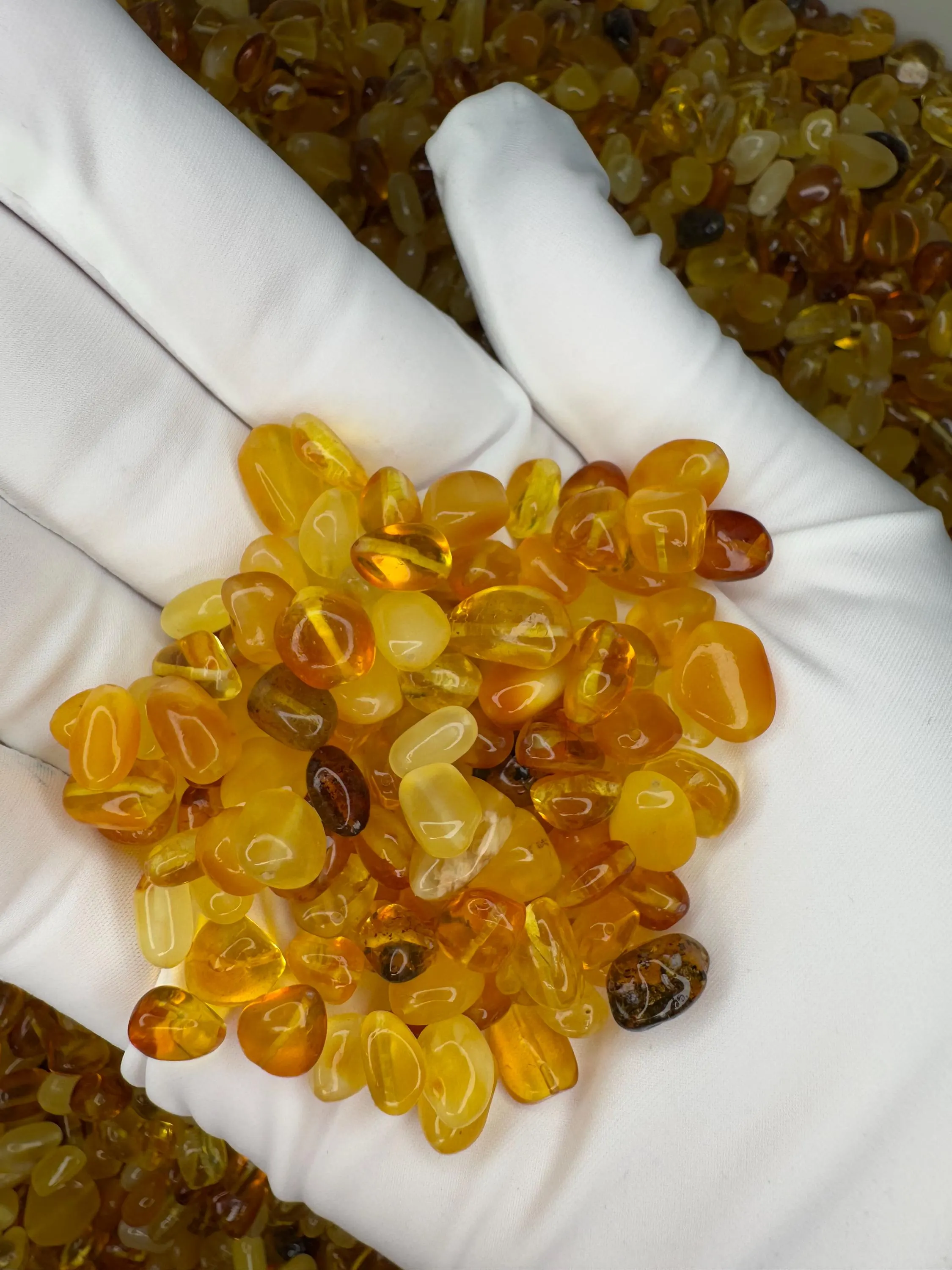 Loose Baltic Amber Beads: Polished Honey Cognac Gemstones - image 2