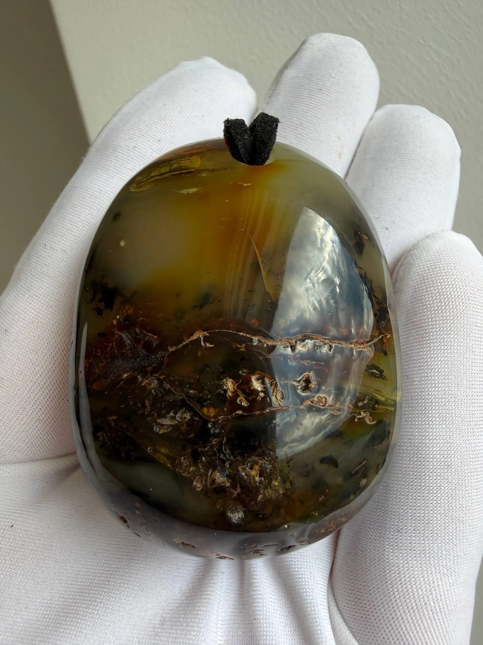 Natural Baltic Amber Pendant, Genuine Amber Necklace, Large Amber Stone Pendant, Handmade Amber Jewelry, Statement Gift for Her - image 5