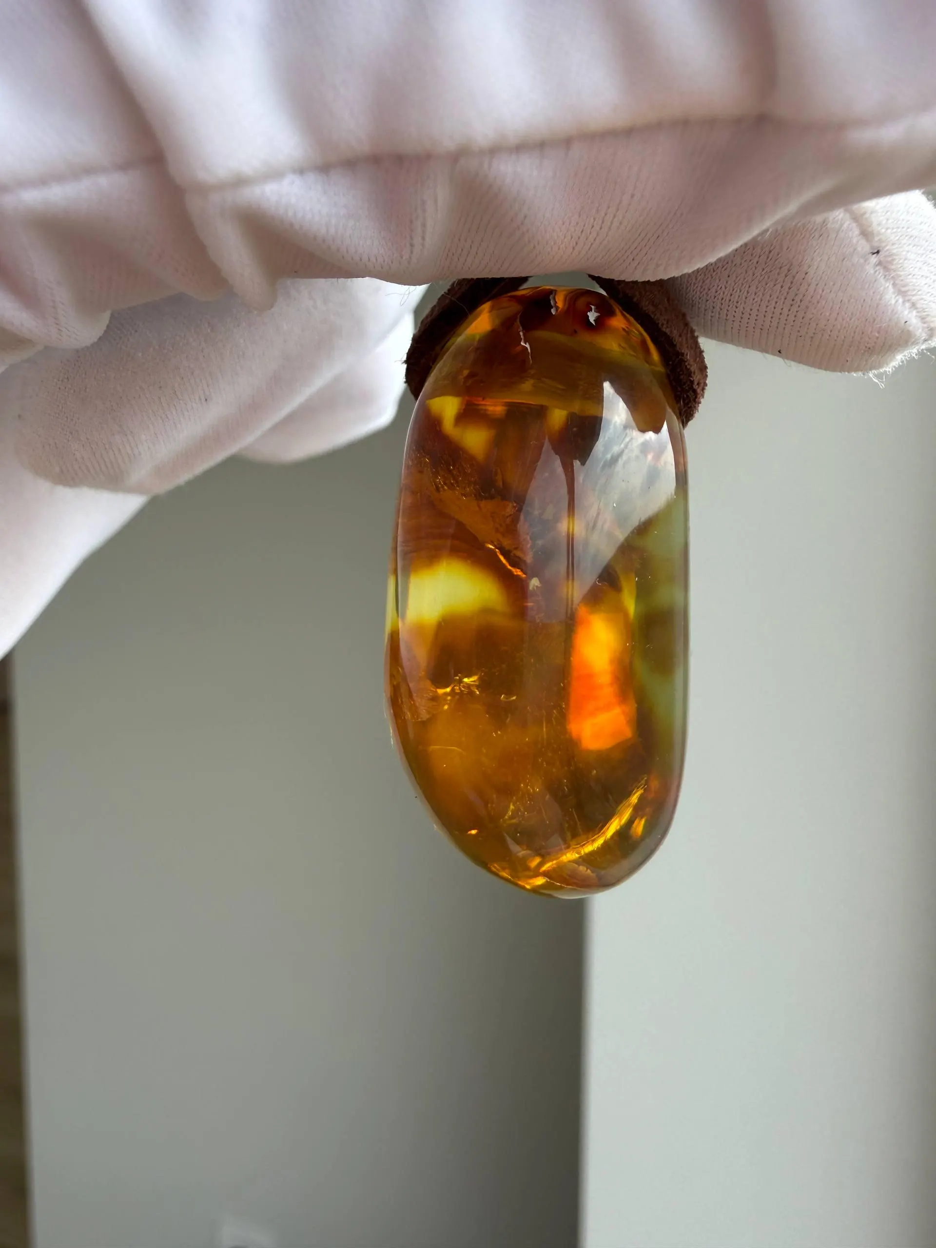 Large Natural Baltic Amber Pendant Necklace, Statement Amber Jewelry, Genuine Amber Stone, Handmade Organic Necklace, Unique Gift for Her - image 2
