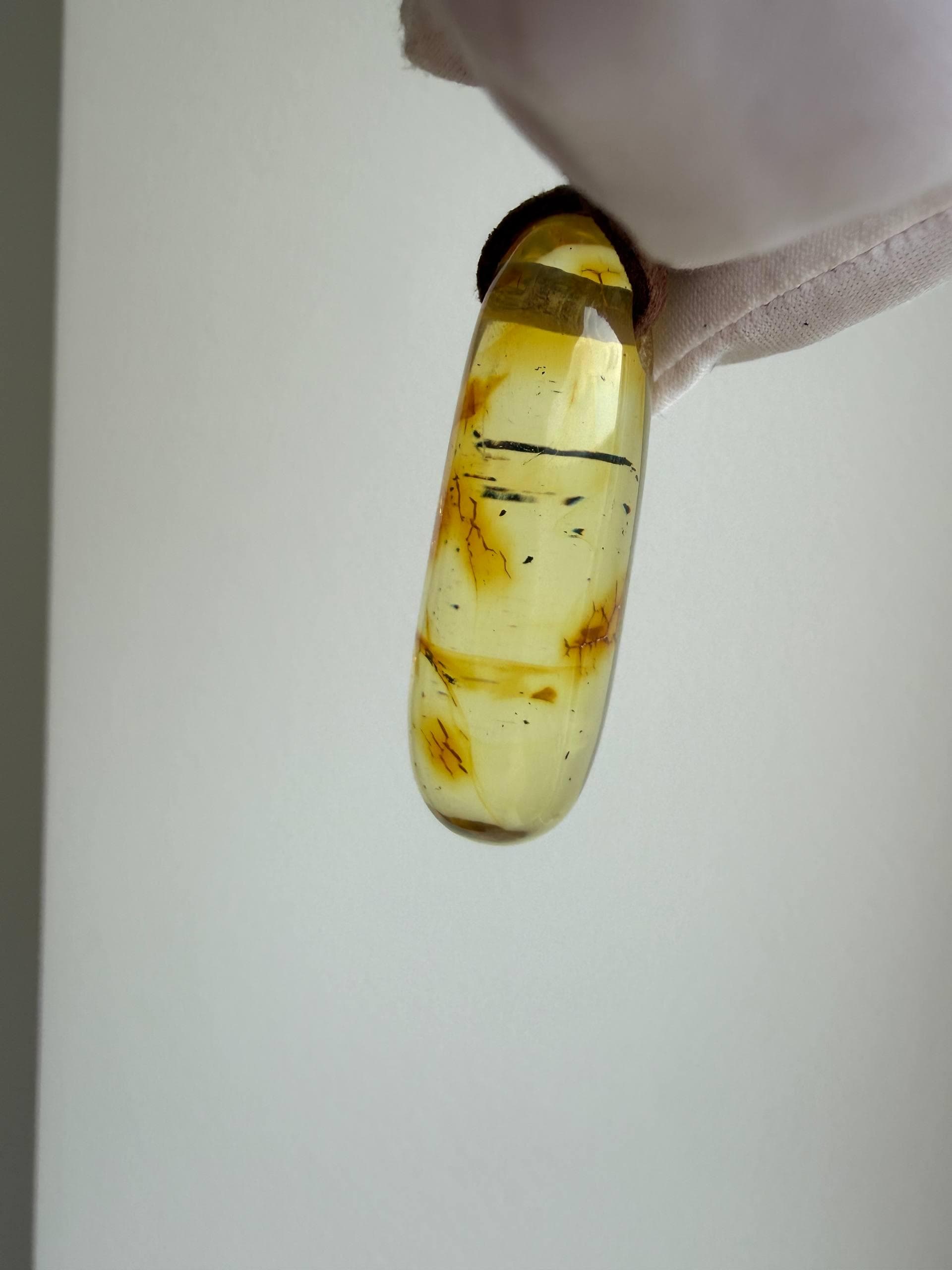 Natural Baltic Amber Pendant Necklace | Genuine Honey Amber Stone | Handmade Minimalist Jewelry | Unique Gift for Her - image 2