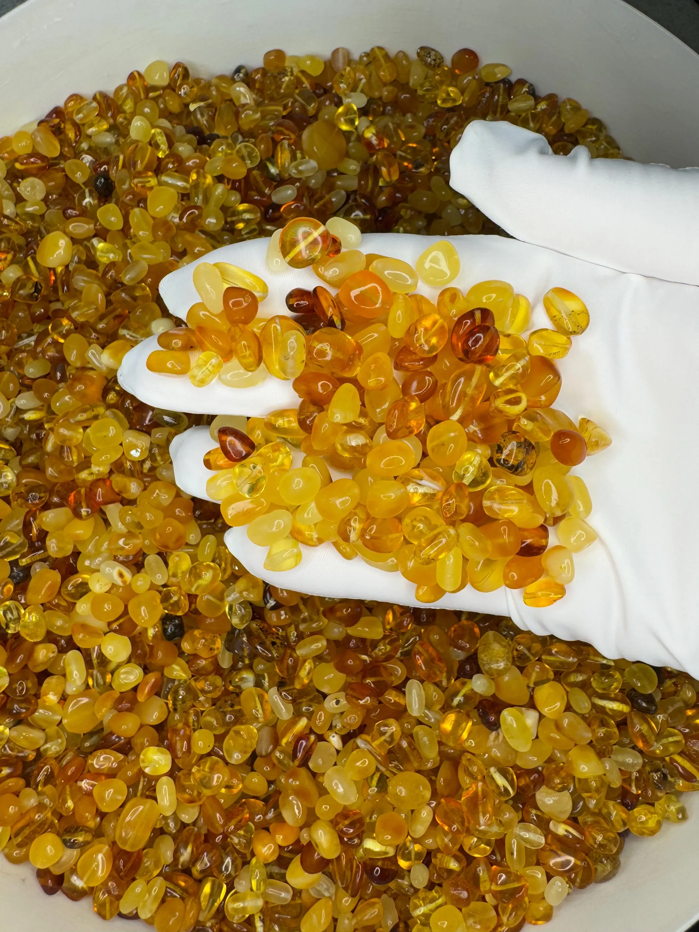 Loose Baltic Amber Beads: Polished Honey Cognac Gemstones