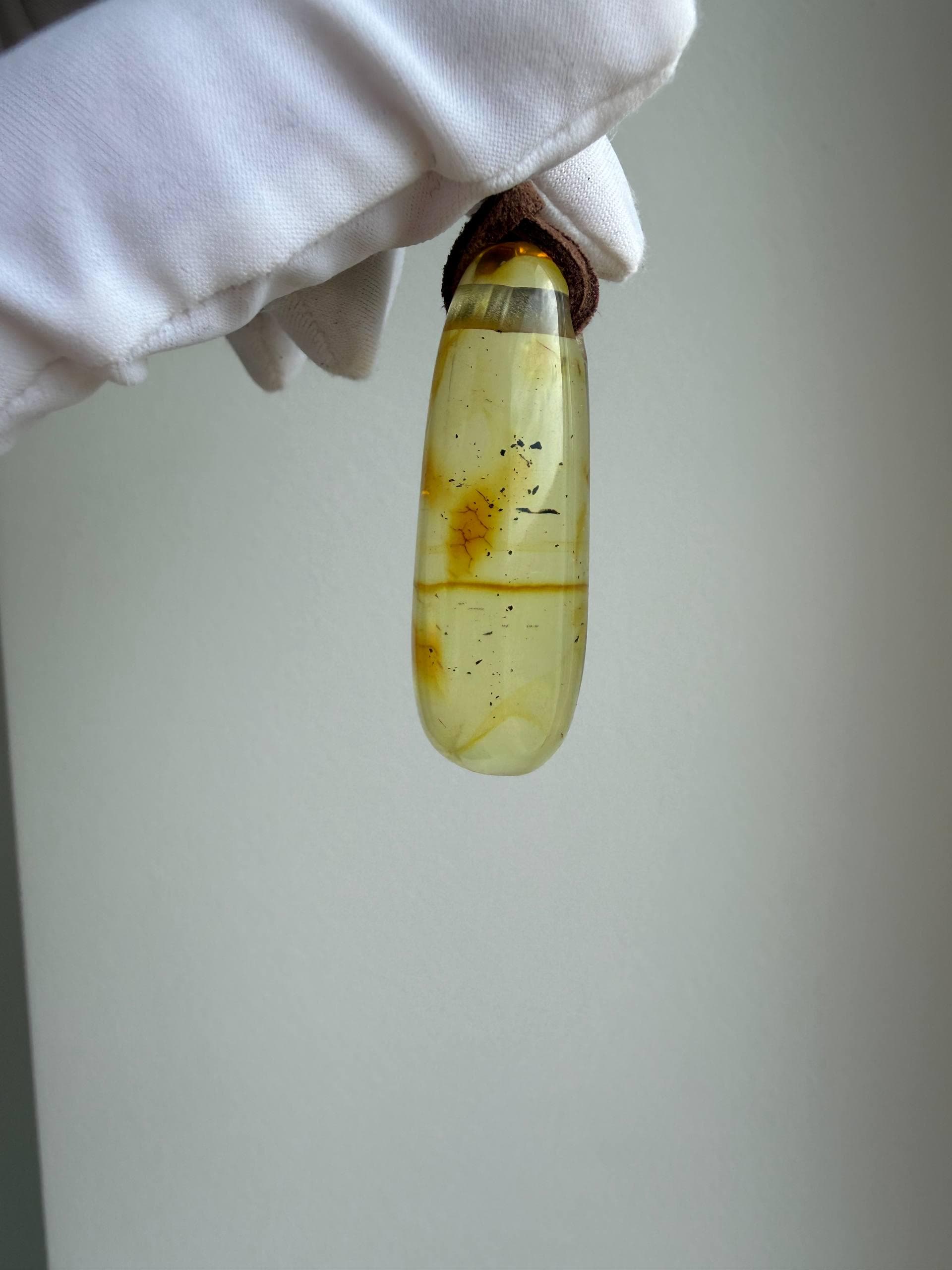 Natural Baltic Amber Pendant Necklace | Genuine Honey Amber Stone | Handmade Minimalist Jewelry | Unique Gift for Her - image 5