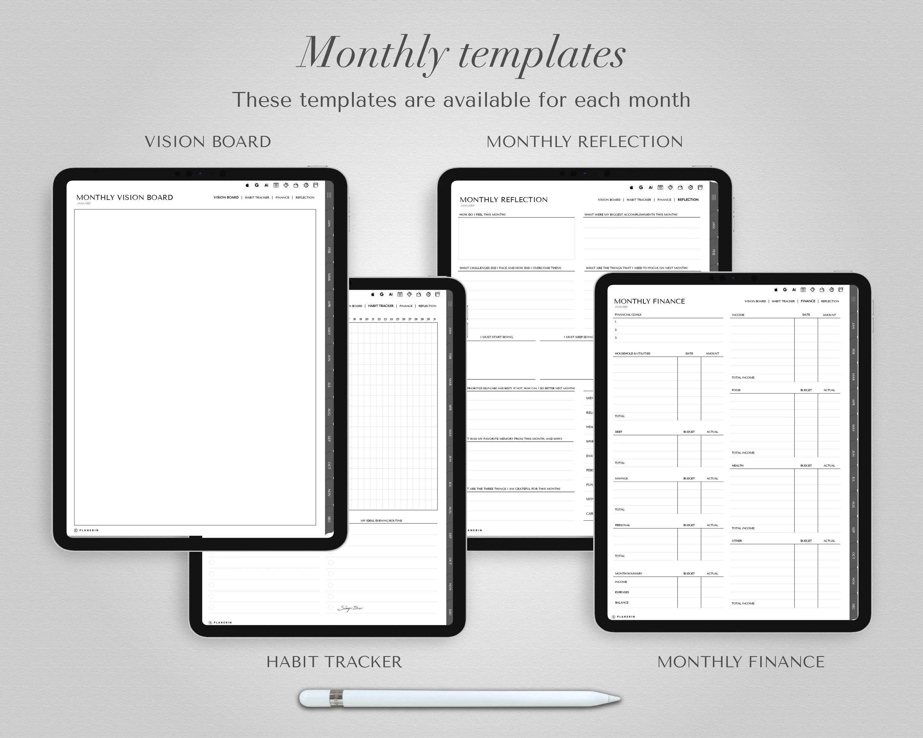 Digital Daily Planner, Undated, App Integrations, Compatible With Notetaking Apps, Fully Hyperlinked, 40+ Templates - image 5