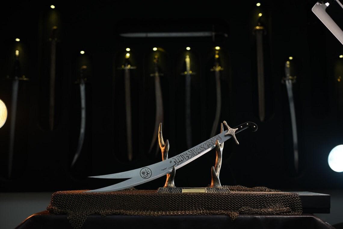 Handmade Zulfiqar Sword Replica | Islamic Steel Wall Decor - image 4