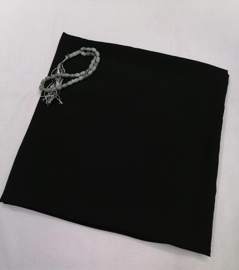 Black Chador for Namaz | Jet Black Malai Lawn Prayer Shawl Muharram Majlis Dupatta | Islamic Modest Hijab Wrap - Sajdagah Prayer - image 4