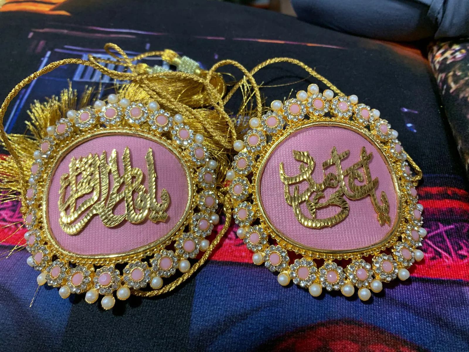 Handcrafted Ya Ali & Fatima Imam Zamin – Islamic Wedding Arm Bands - image 4
