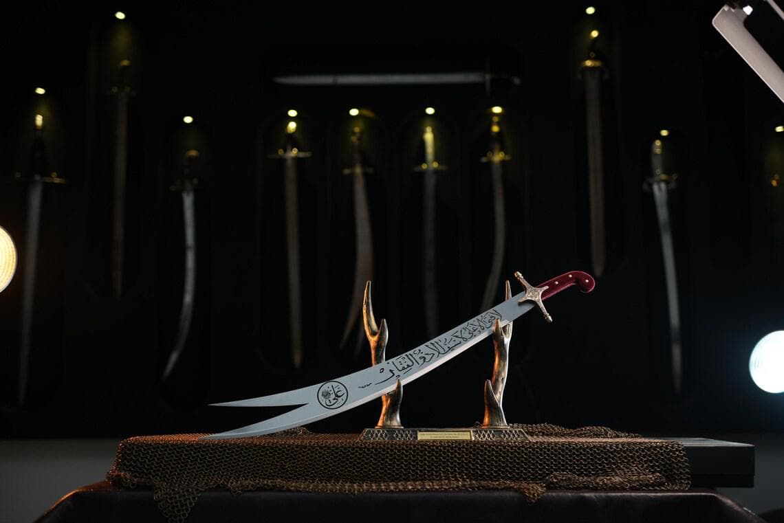 Handmade Zulfiqar Sword Replica | Islamic Steel Wall Decor - image 3