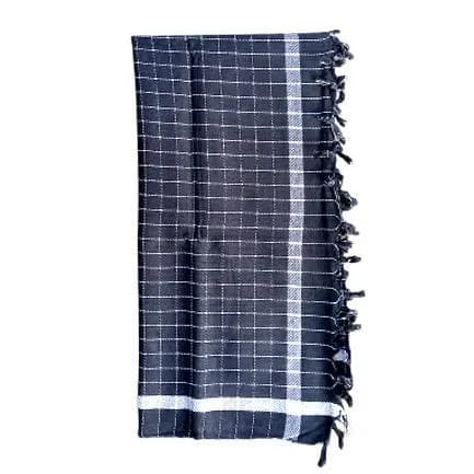 Pack of 5 Black Cotton Keffiyeh Scarf 1x1 Meter Muslim Shemagh Style Head Scarf Soft Lightweight Prayer Shawl Gift for Men Karbala Arbaeen - image 4