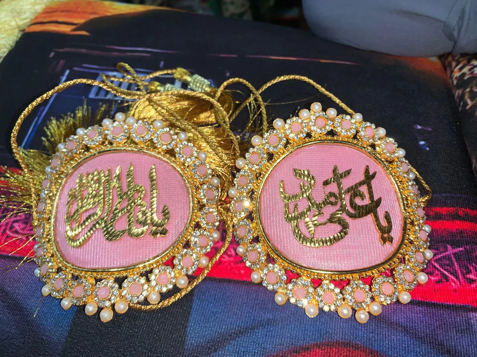 Handcrafted Ya Ali & Fatima Imam Zamin – Islamic Wedding Arm Bands - image 2