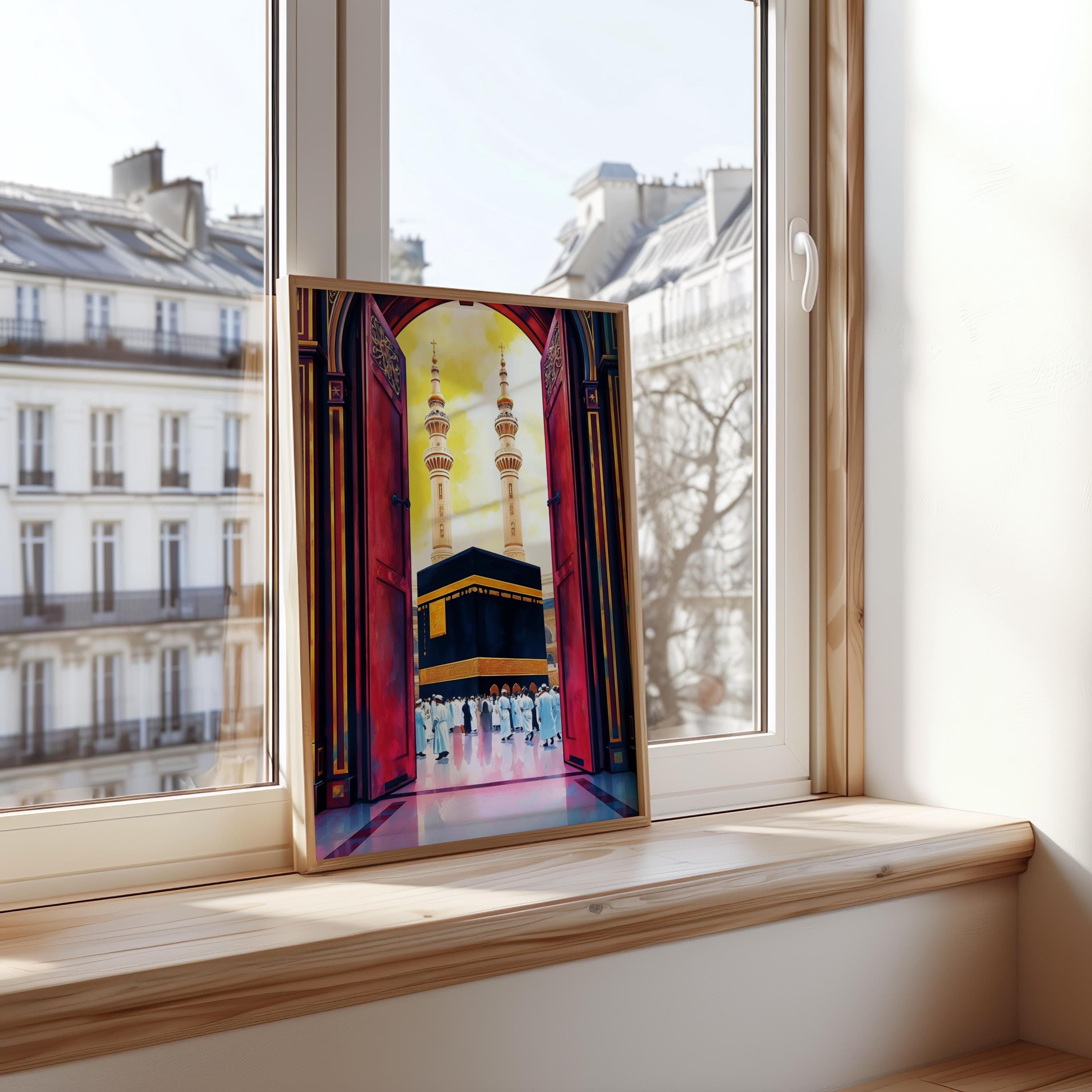 Kaaba Through Red Doors Art: Makkah Islamic Print (Digital Download) - image 5