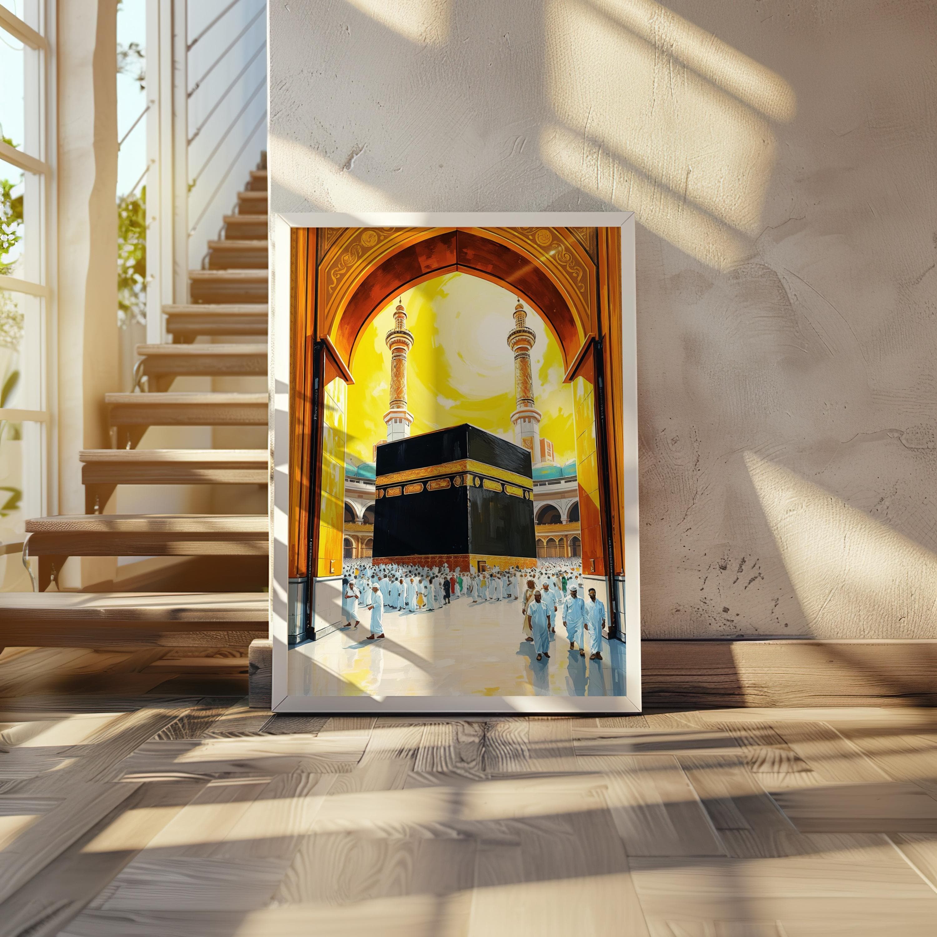 Kaaba Sunlit Archway Print: Islamic Home Decor (Digital Download)