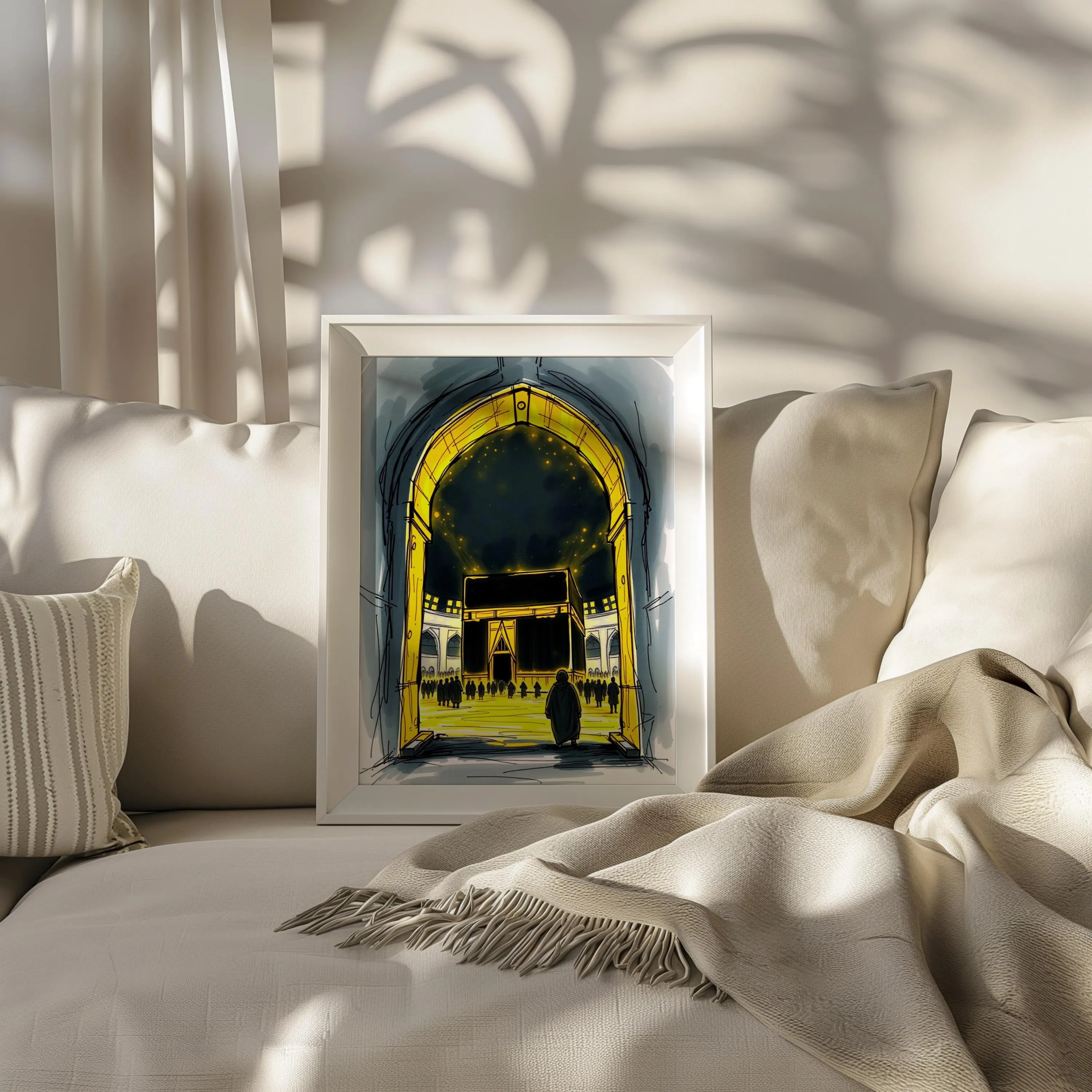 Kaaba Line Art Print: Minimalist Islamic Wall Decor (Digital Download) - image 5